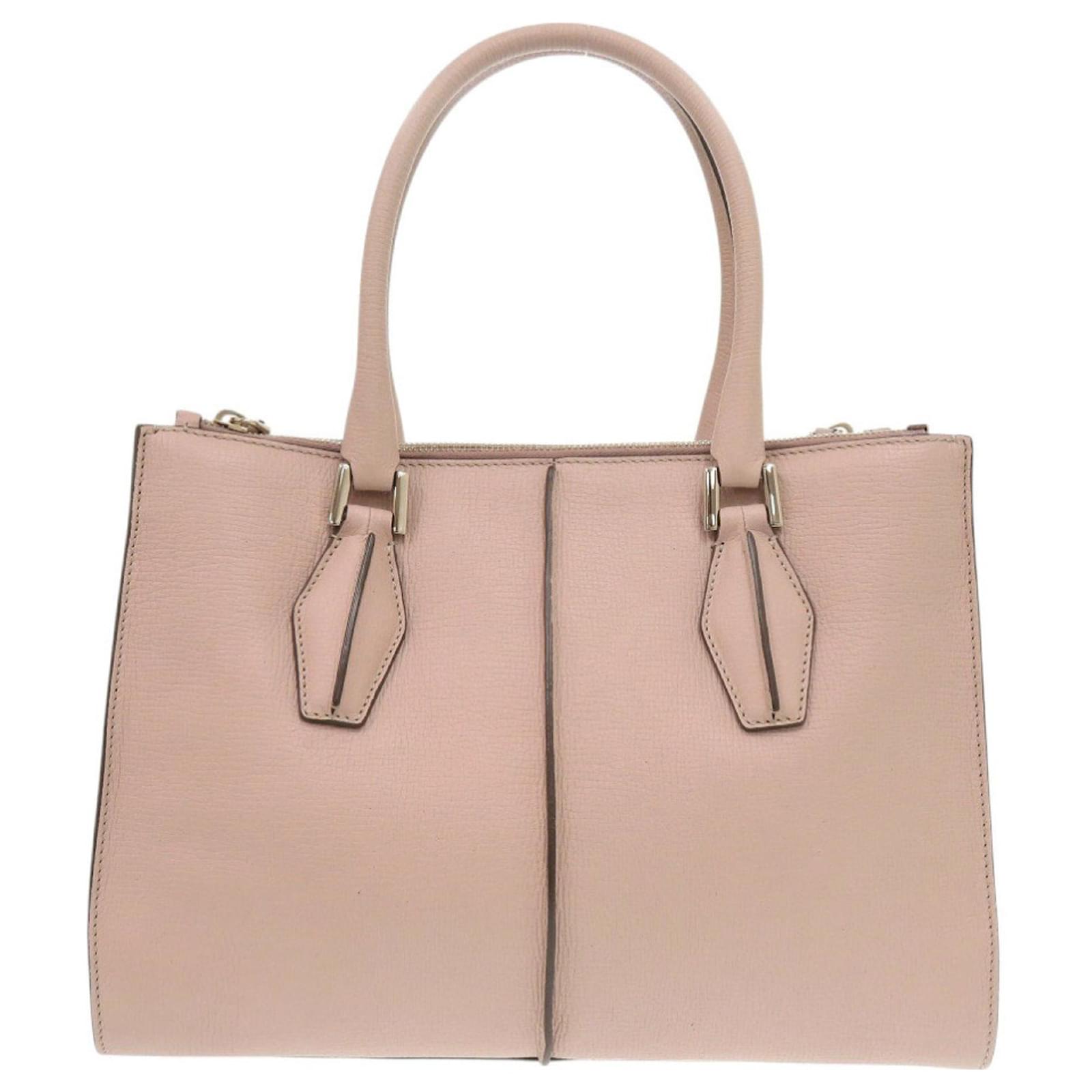 Tod's D-Styling Tote Bag Pink Leather Joli Closet