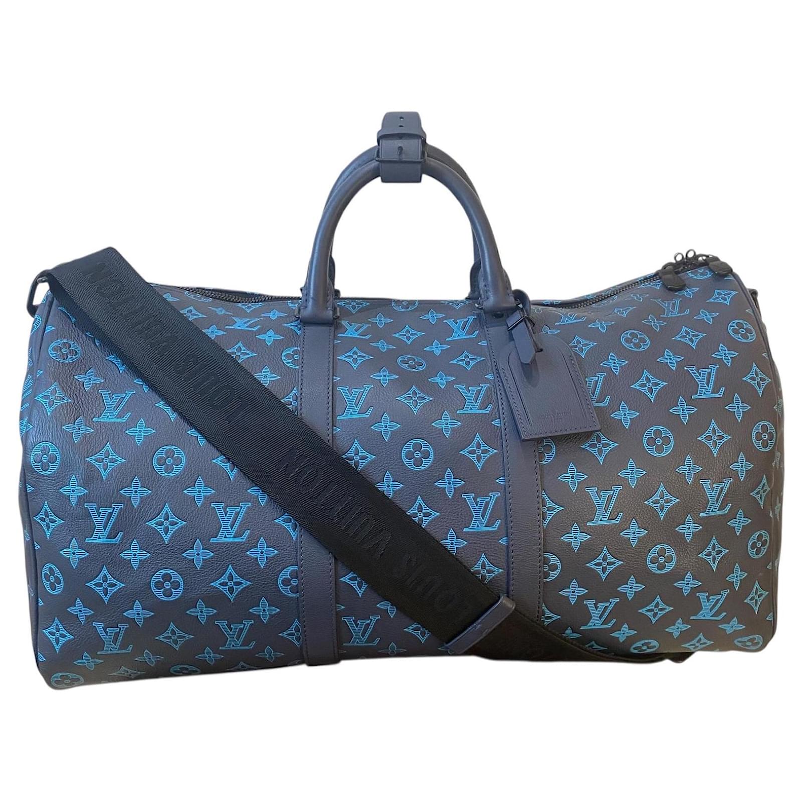 Louis Vuitton LIMITED EDITION Keepall Navy Teal River Bandouliere