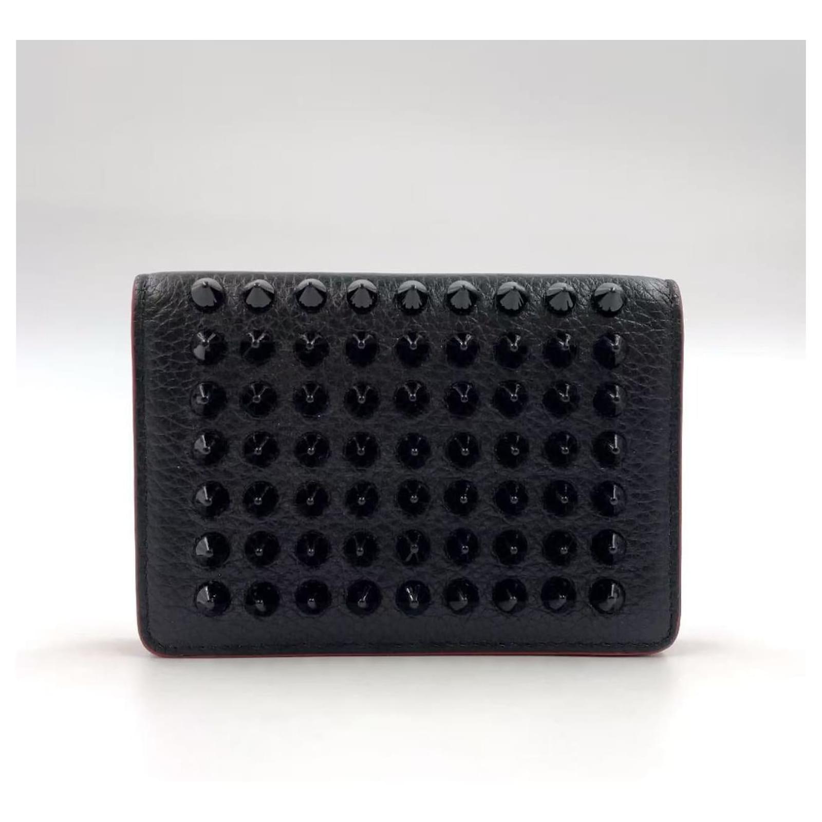Porte-cartes à clous Spike de Christian Louboutin Cuir Veau façon