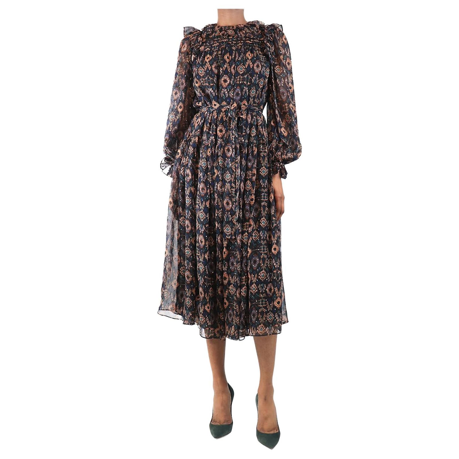 Robe Femme New Look Taille 6 UK (FR 38) - Coupe Fit & Flare - Couleur Violet - Neuf Sans Étiquettes