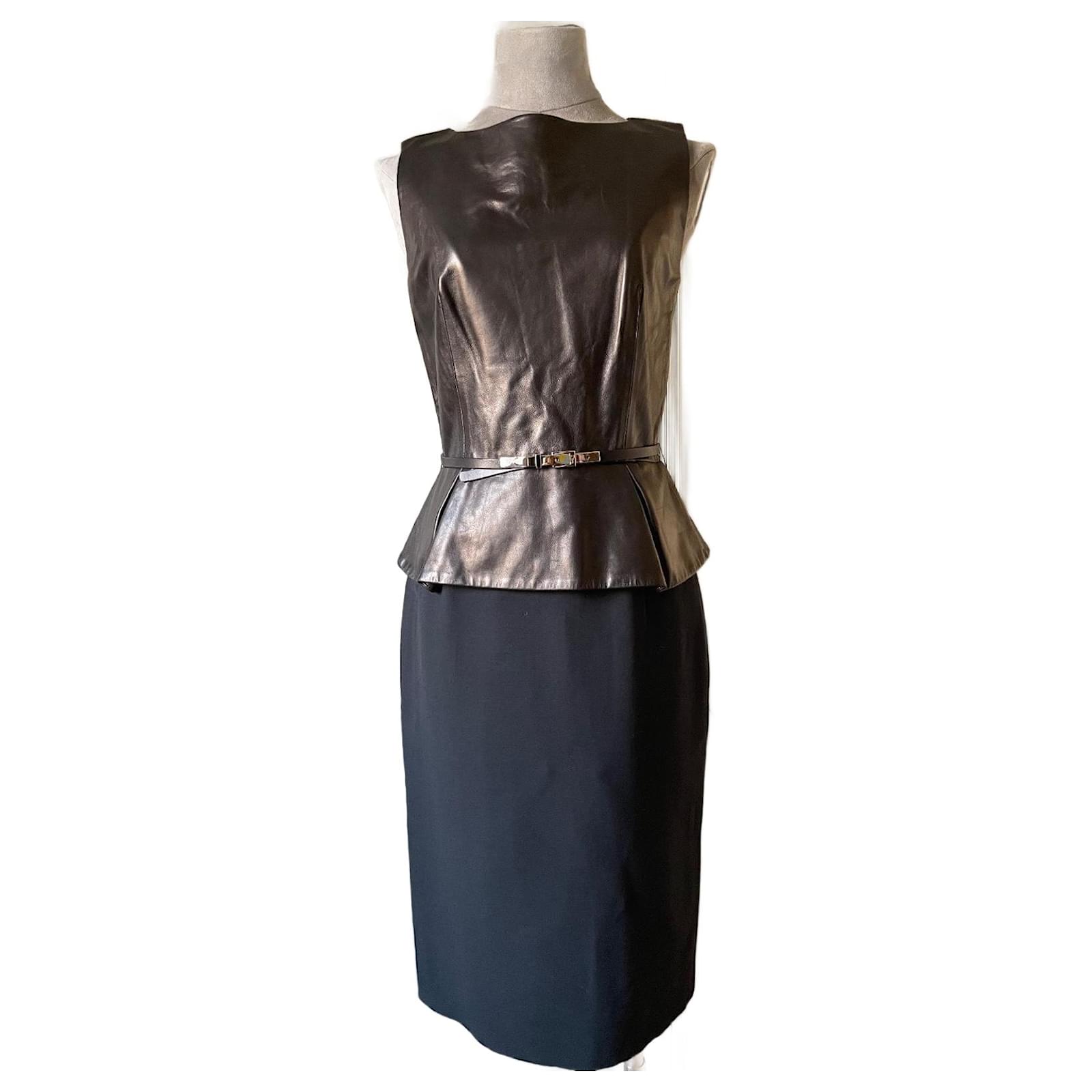 knee length dresses for ladies Christian Dior Leather Mini Dress main image 1