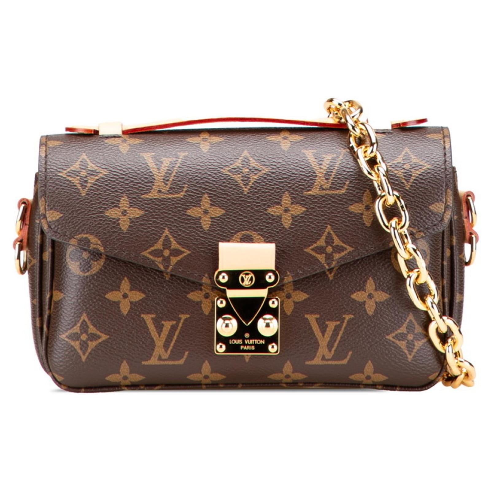 Louis Vuitton Monogram Metis MM Pochette Brown Leather Plastic ref