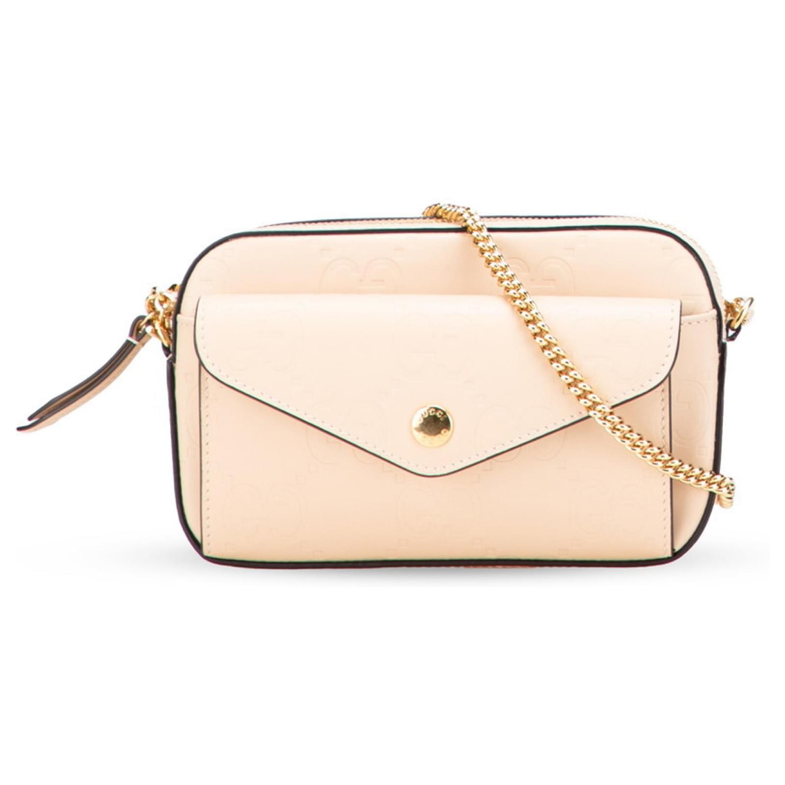 Gucci GG Super Mini Shoulder Bag Beige Leather ref.2572122 - Joli