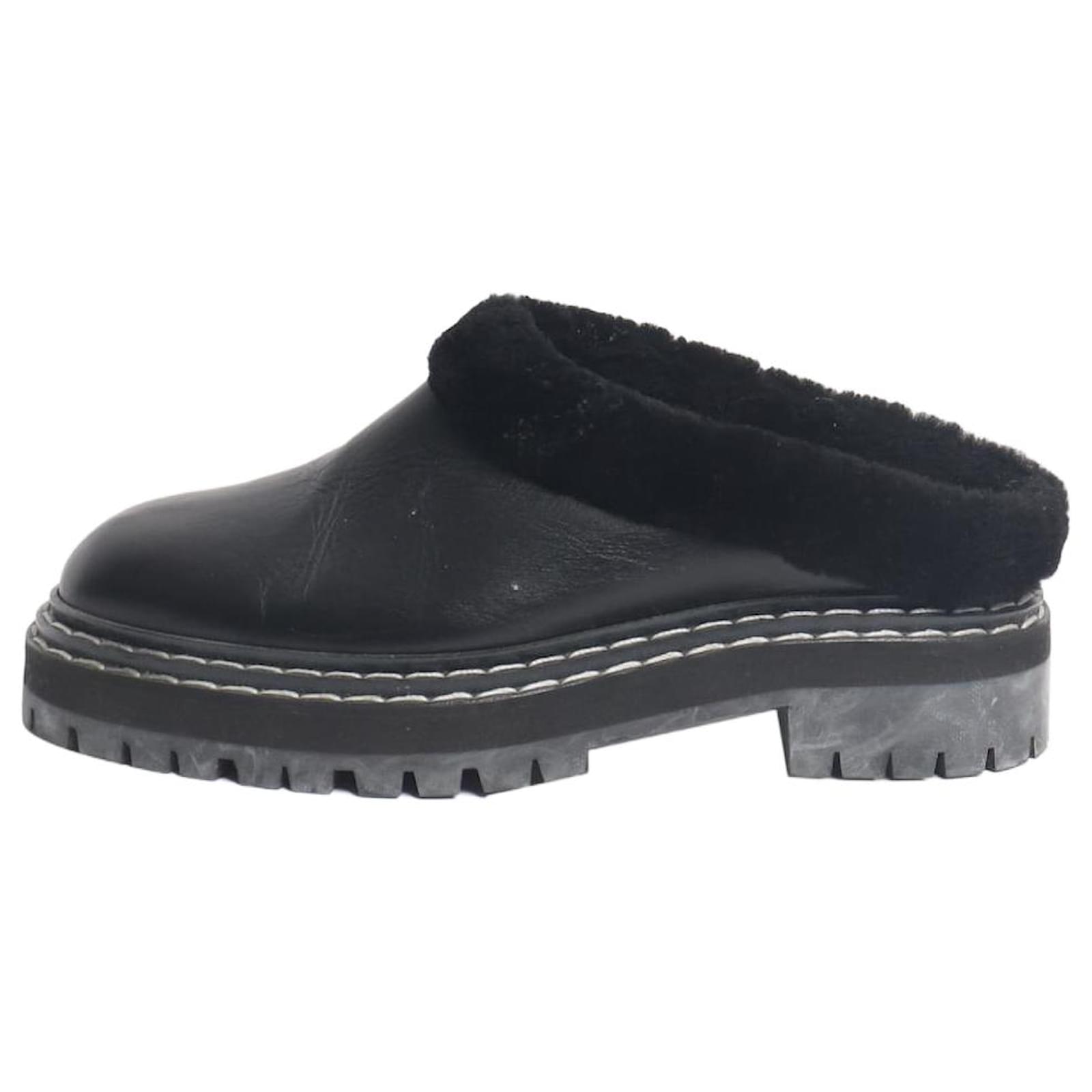 Proenza Schouler Black leather clogs size EU 39 (UK 6) ref - Main Image