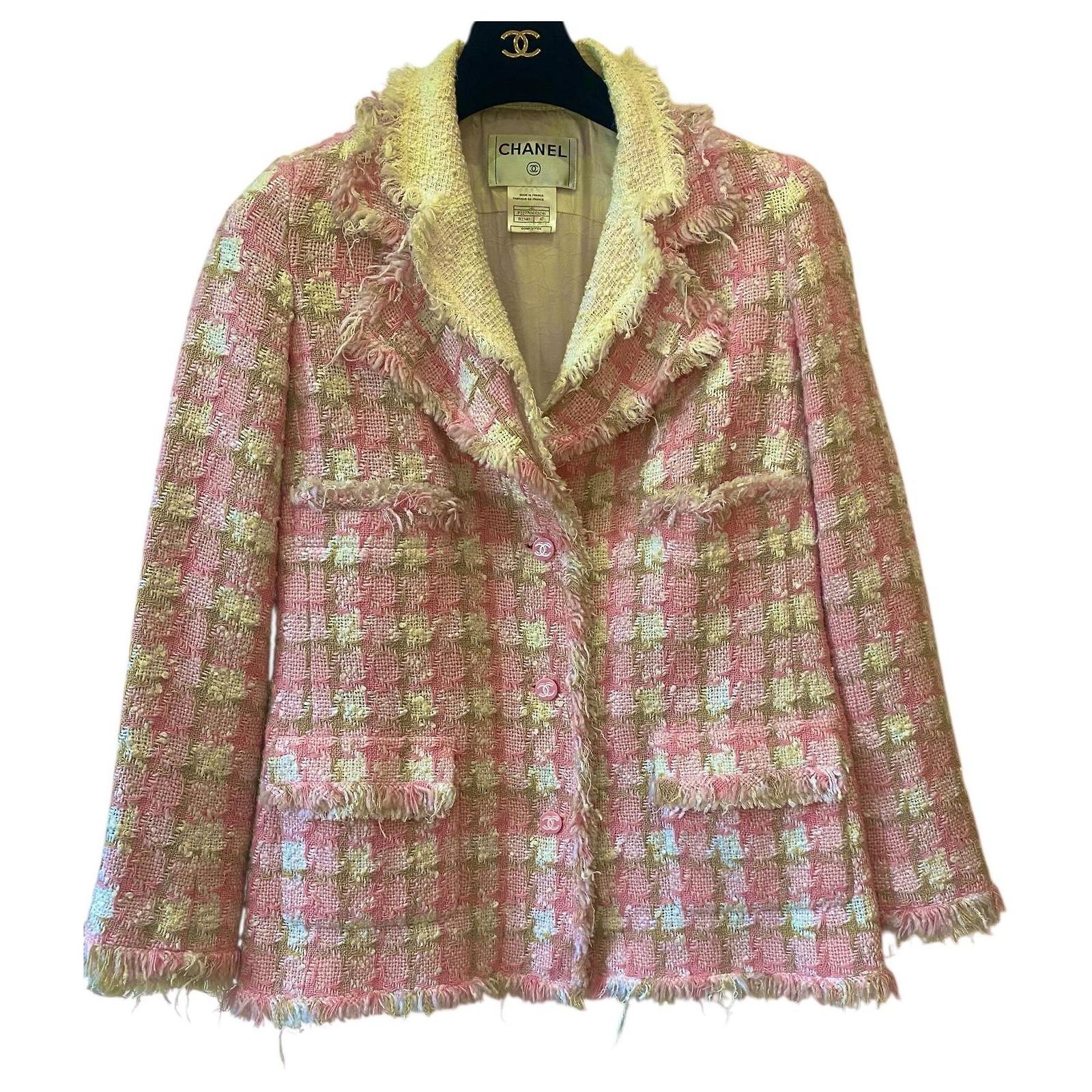 ANDMARY Coco check jacket pink beige ジャケット・アウター 