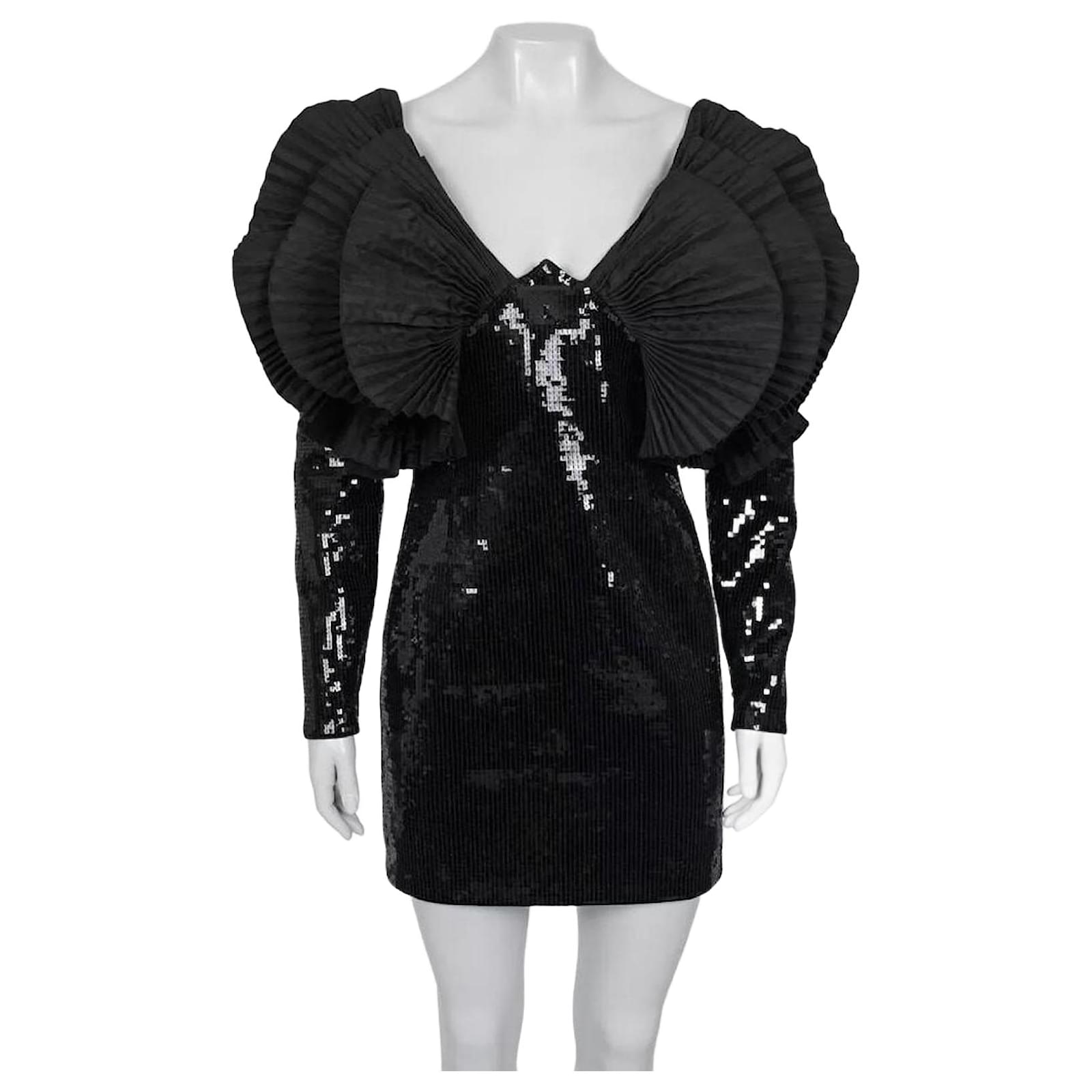 saint laurent glitter dress Saint Laurent Sheer Black Silk Gold Lurex Dot Cut Out Back Tunic Mini –  Basha Gold main image 0