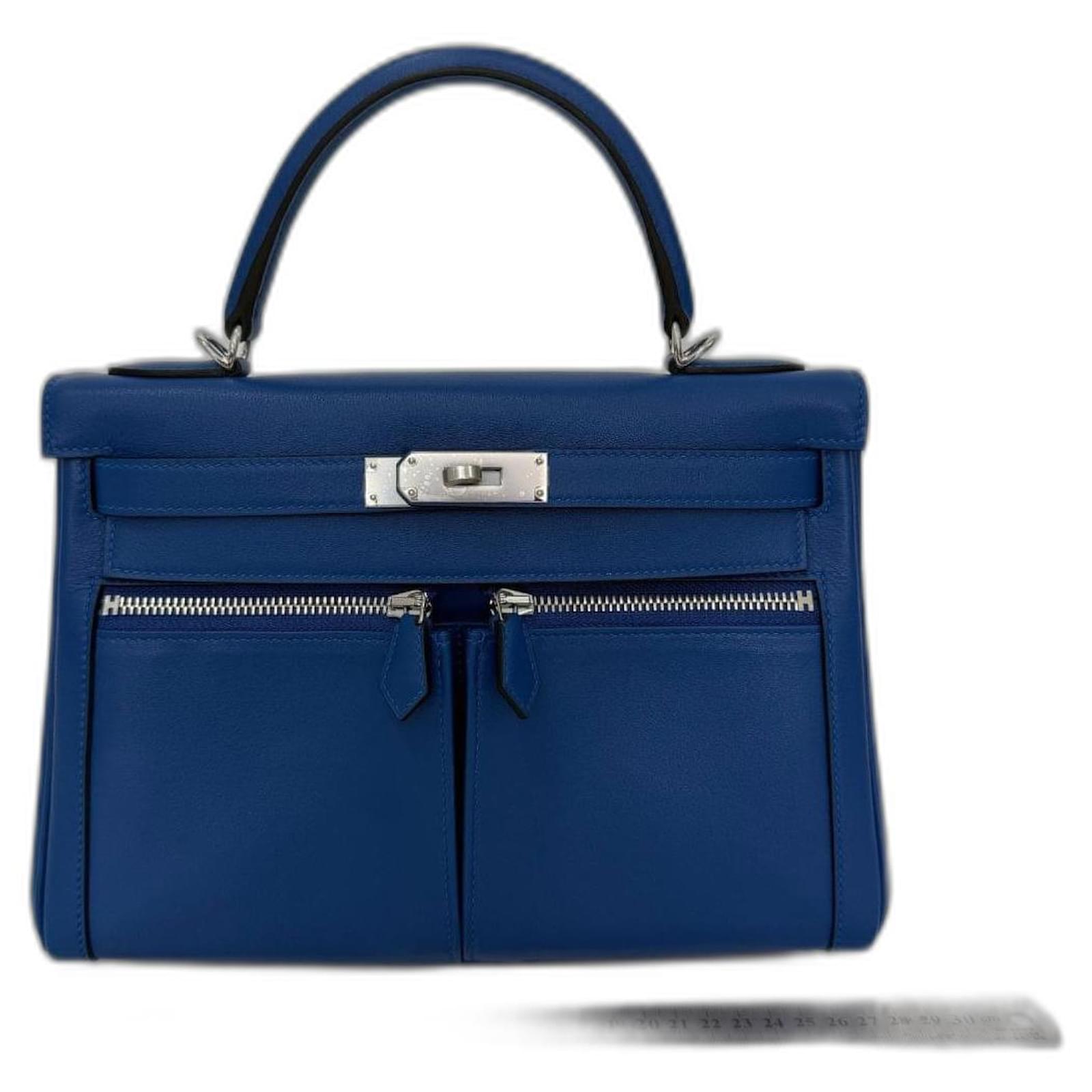 Hermès Kelly lakis 28 Blue Dark blue Steel Joli Closet