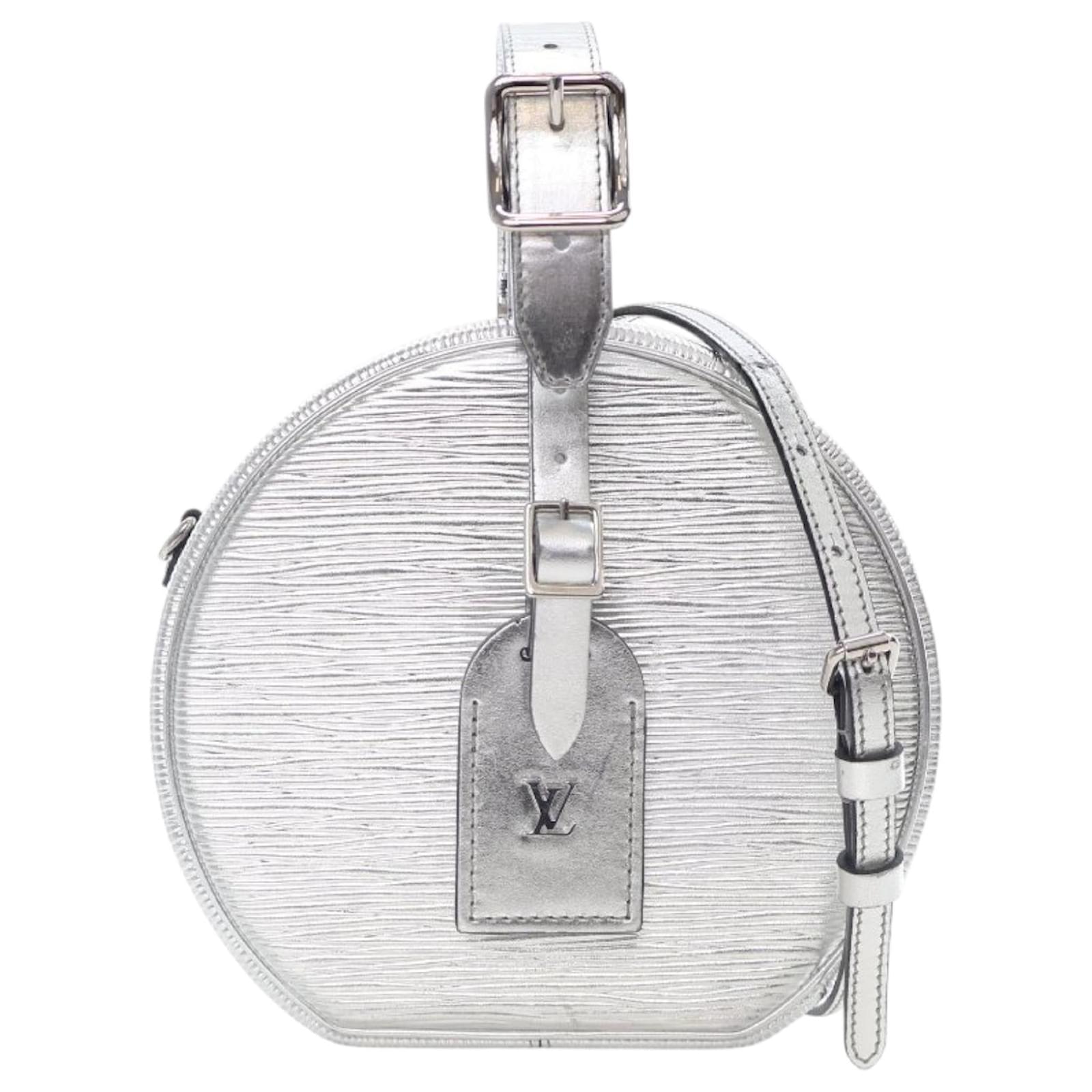 Louis Vuitton Silver Epi Boite Chapeau Souple MM Silvery Leather