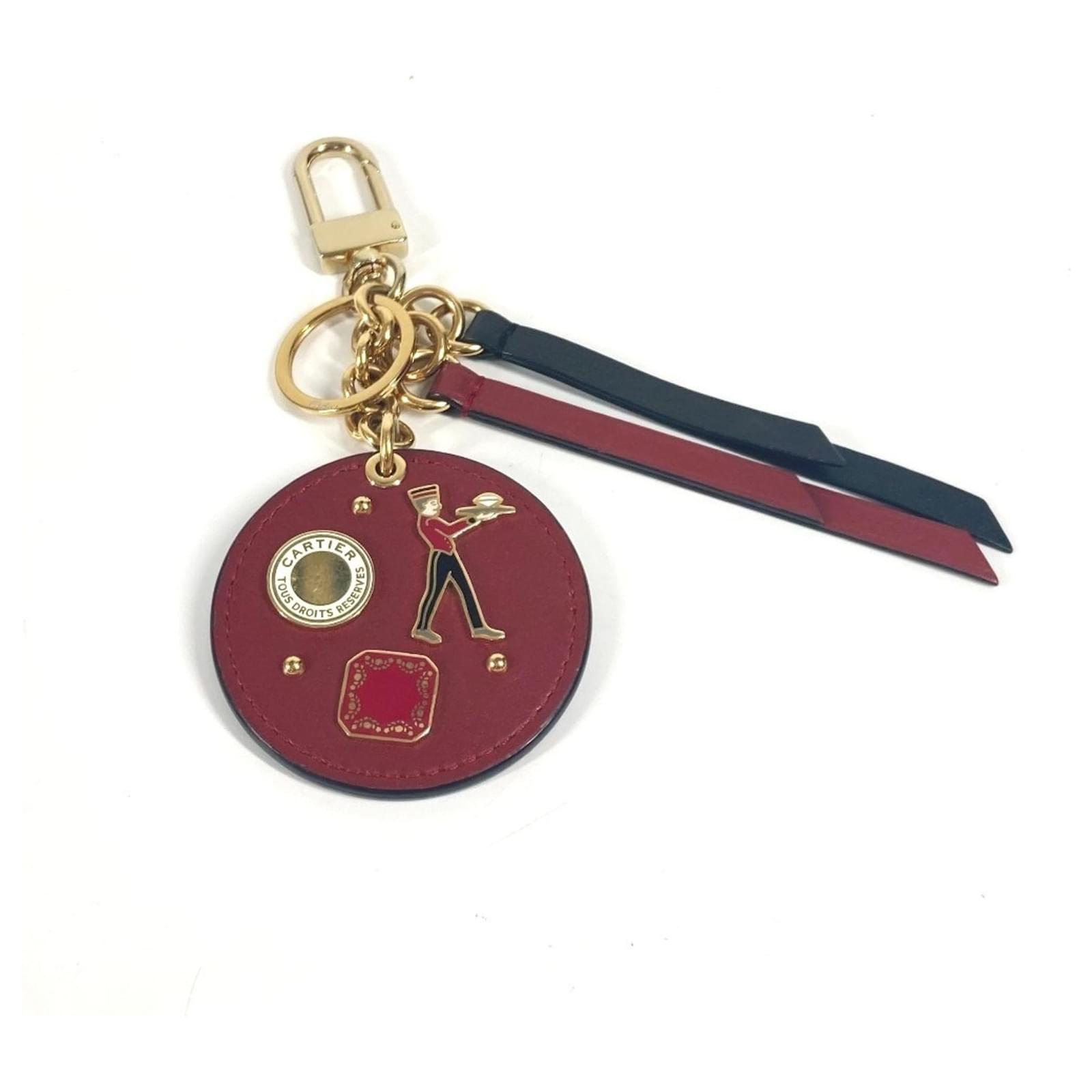 Cartier Diabolo de Cartier Medallion Key Ring Bag Charm Red Cartier Diabolo de Cartier Medallion Key Ring Bag Charm Red