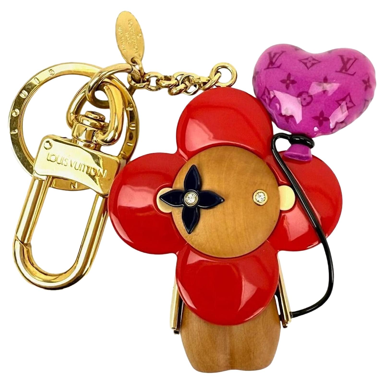 Louis Vuitton レザー キーホルダー レッド タイムセール本日終了 Louis Vuitton Vivienne Valentine Bag Charm Key Holder Red Cloth