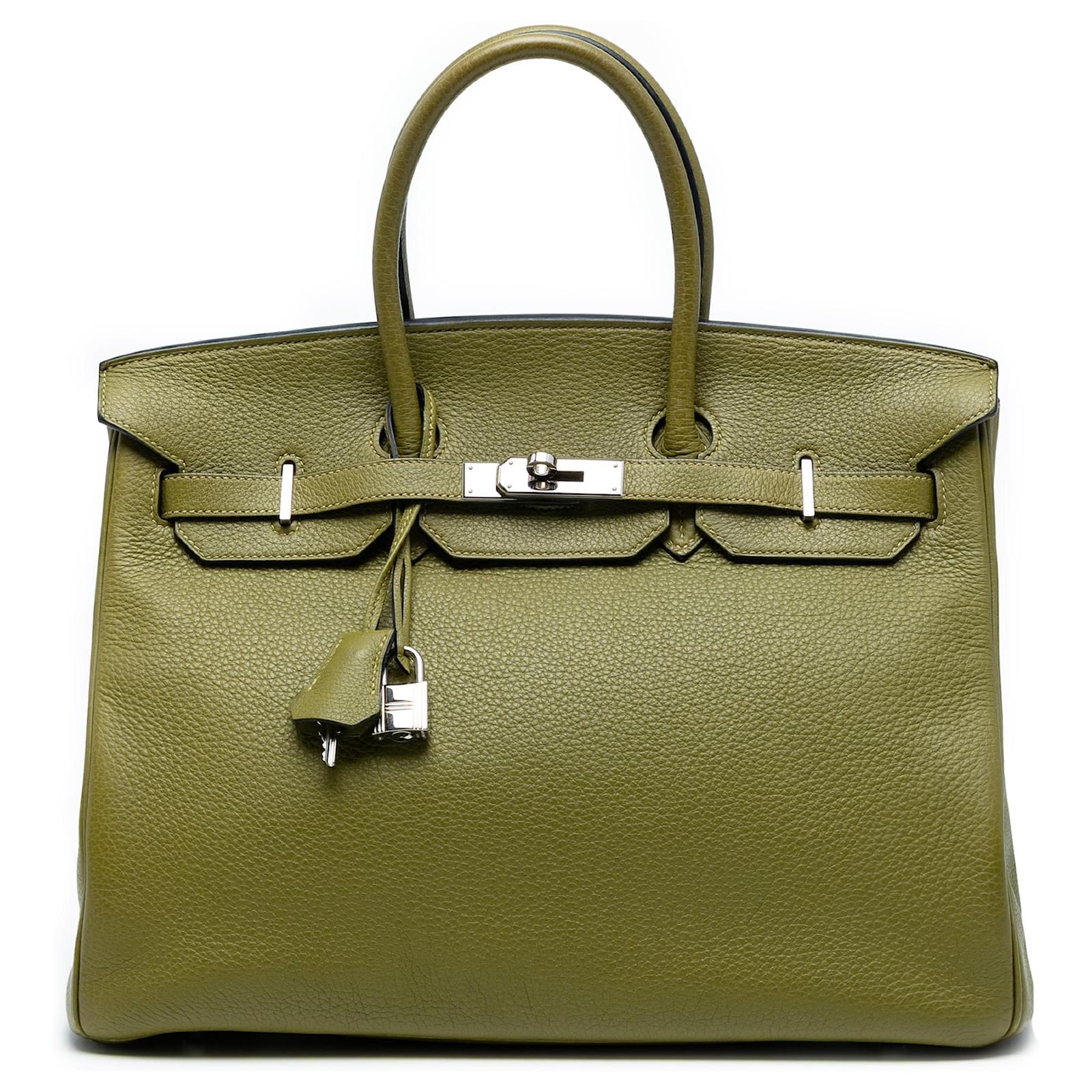 Hermès Birkin Retourne 35 en Togo vert Cuir Veau façon poulain