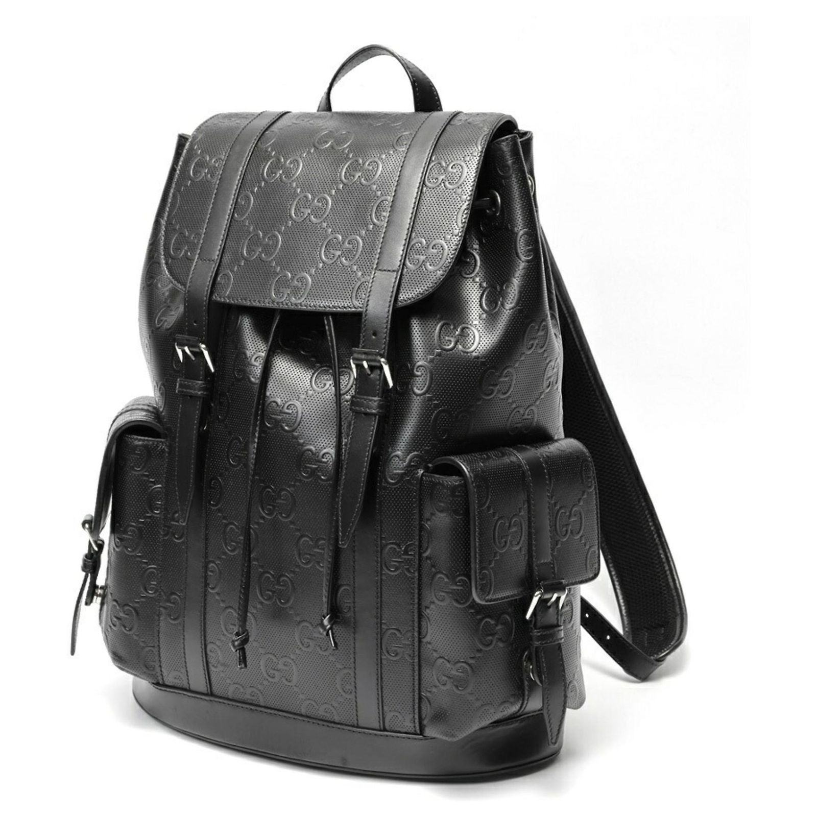 Gucci Hpucn Backpack Black Gucci New Black Embroidered Backpack - Vintage Lux main image 4