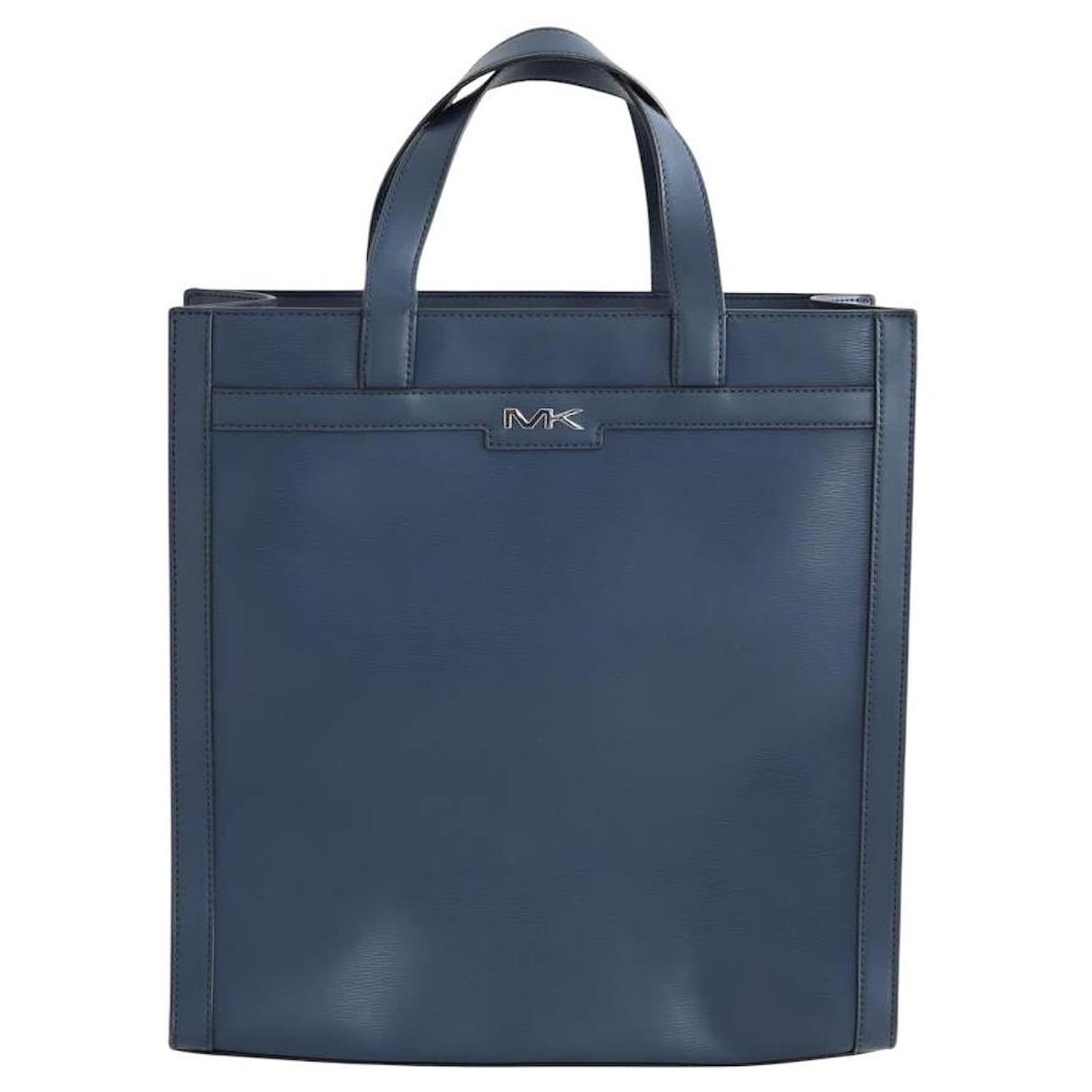 Michael Kors Navy Leder Tragetasche Marineblau Joli