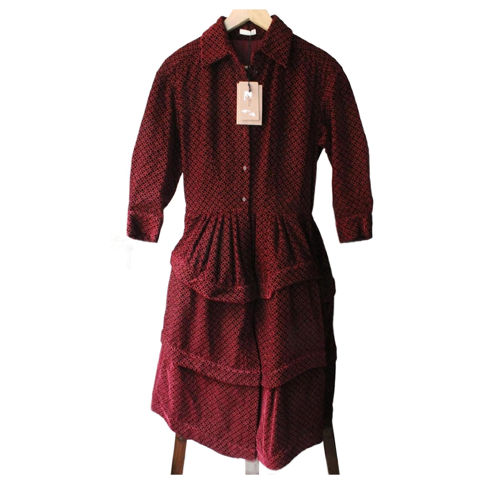 alaia burgundy dress WW35585] Alaïa main image 1