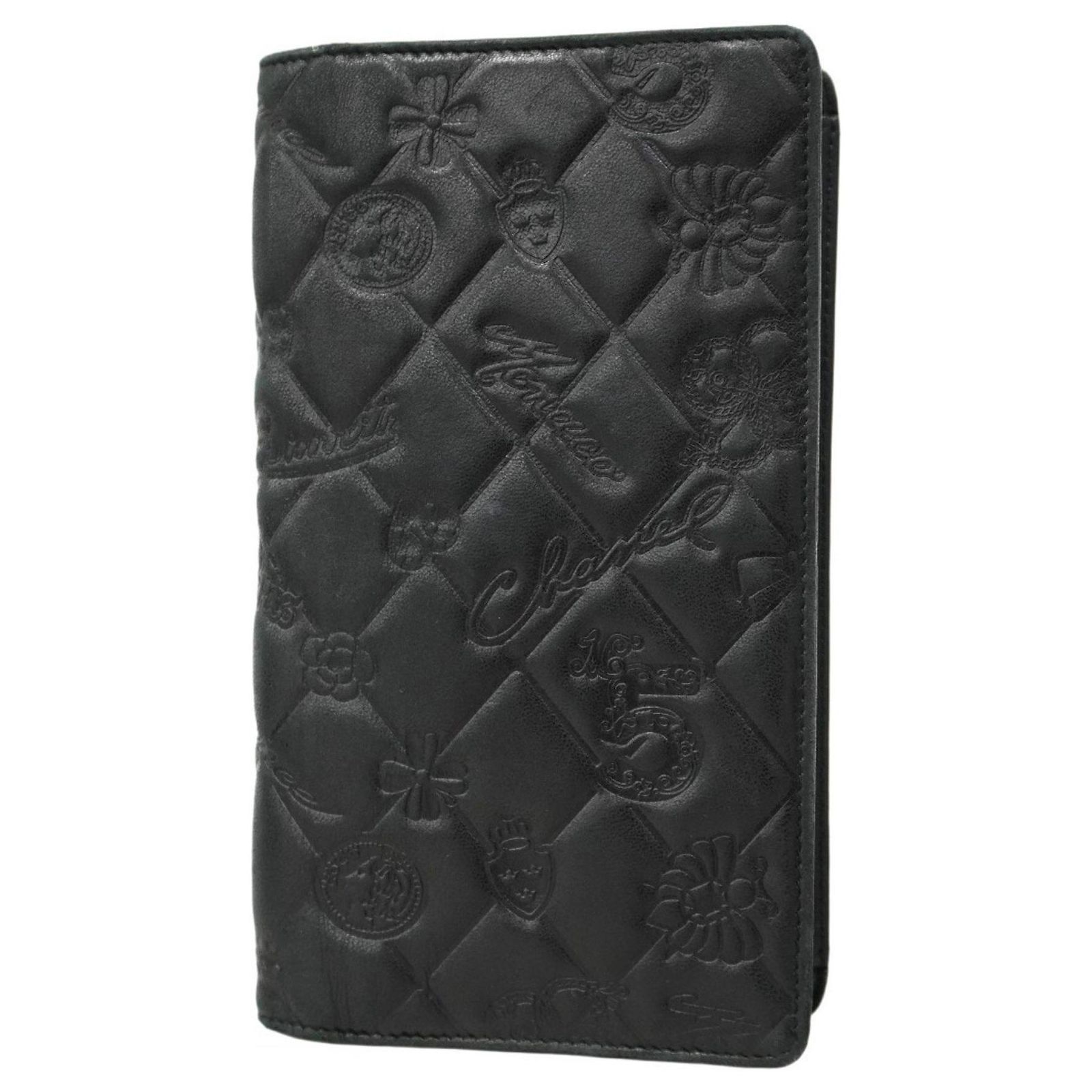 Chanel Icon Long Wallet Black Leather ref.2588110 - Joli Closet
