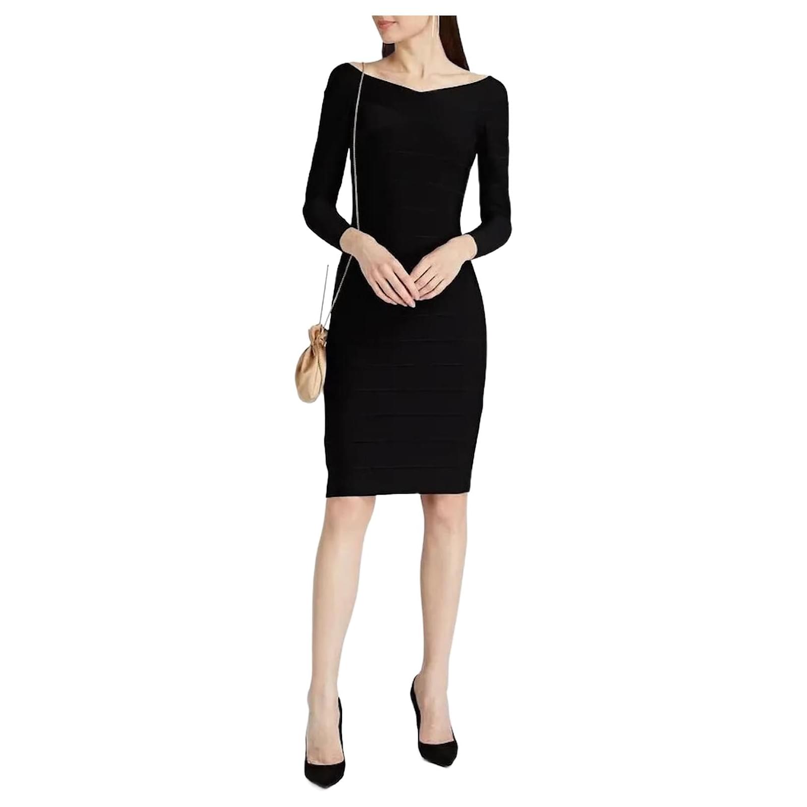 princess polly baby blue dress Herve Leger Black Sweetheart Neck Bandage Dress Synthetic ref.2589160