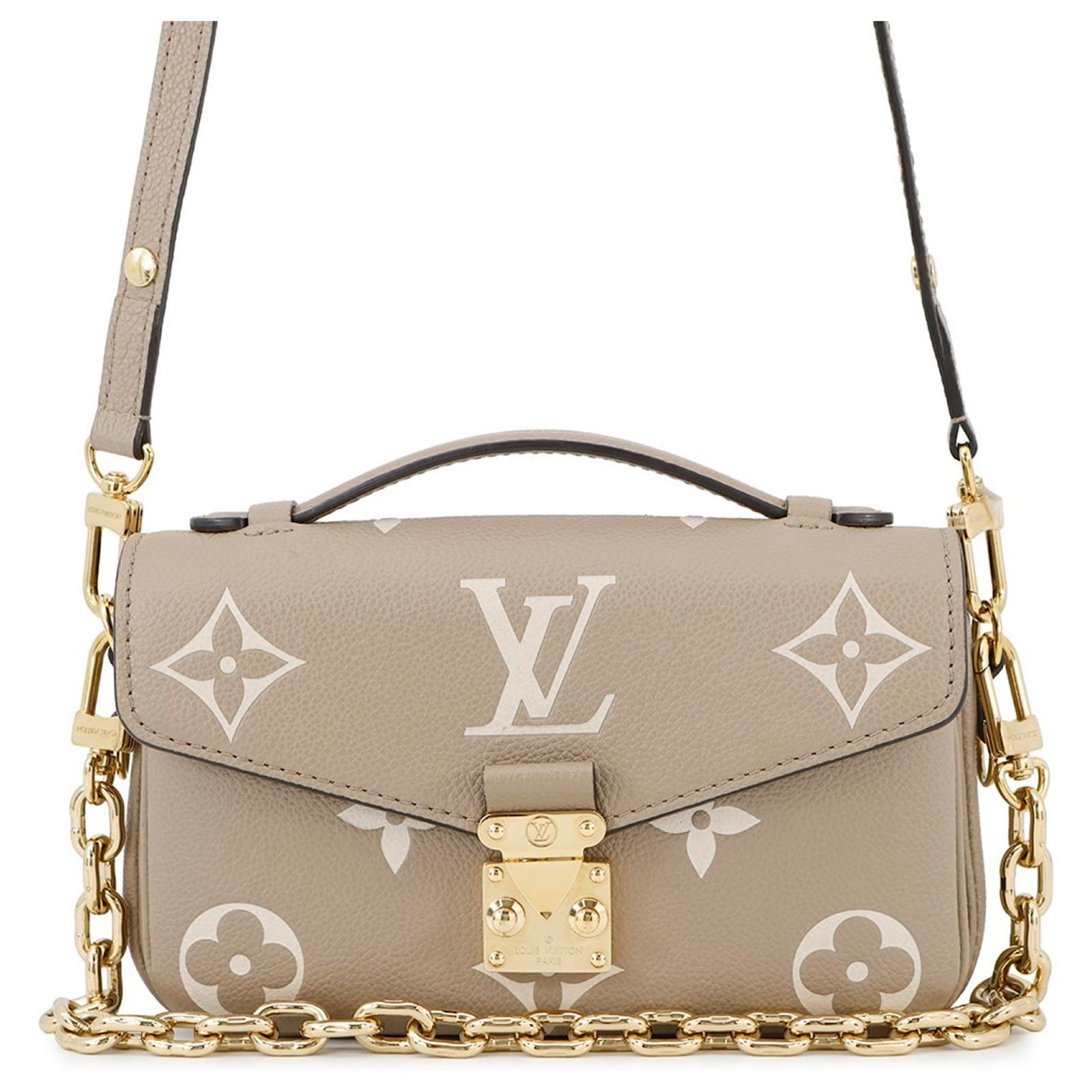 【限定値引】Louis Vuitton ノベルティショルダーバッグ　グレージュ Louis Vuitton Monogram Empreinte Pochette Metis EW Handbag Grey
