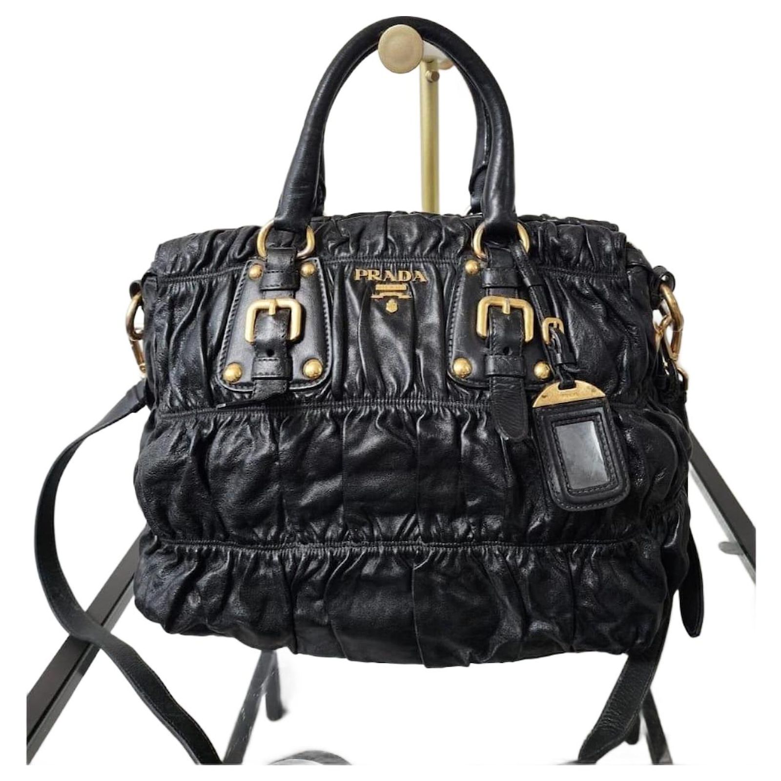 gaufre tote prada nappa gaufre