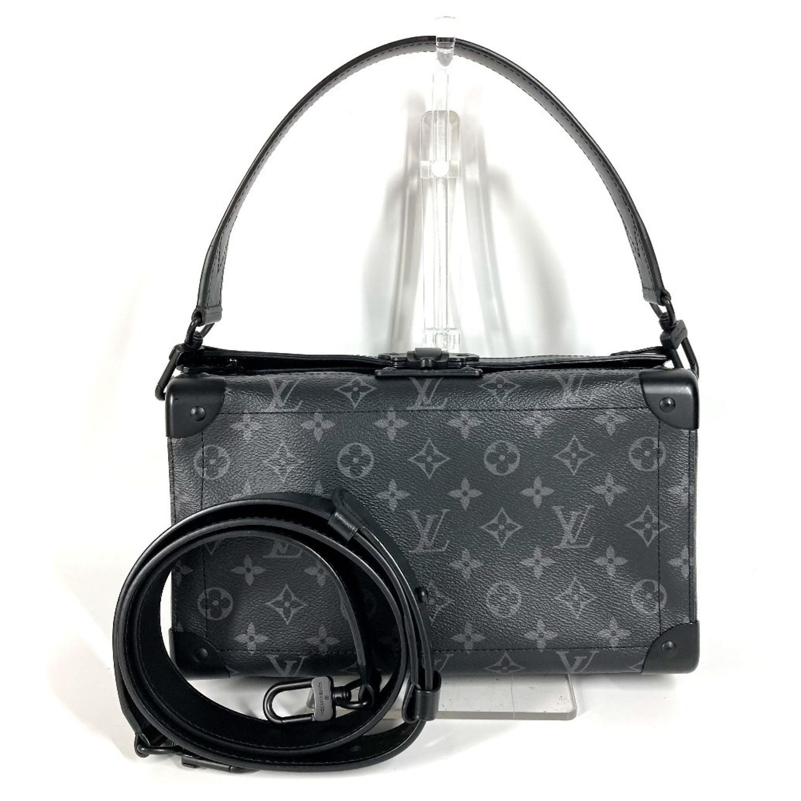 Louis Vuitton Monogram Eclipse Soul Trunk EW Bag Black Cloth ref 