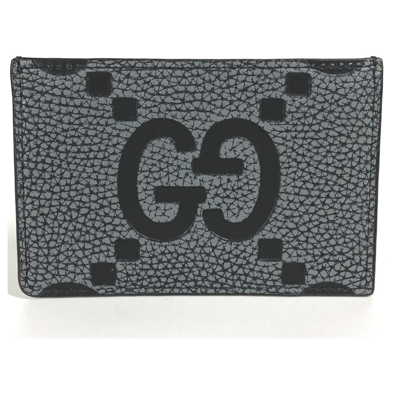 Gucci Calfskin Card Case Brown Black Leather ref.2600935 - Joli Closet