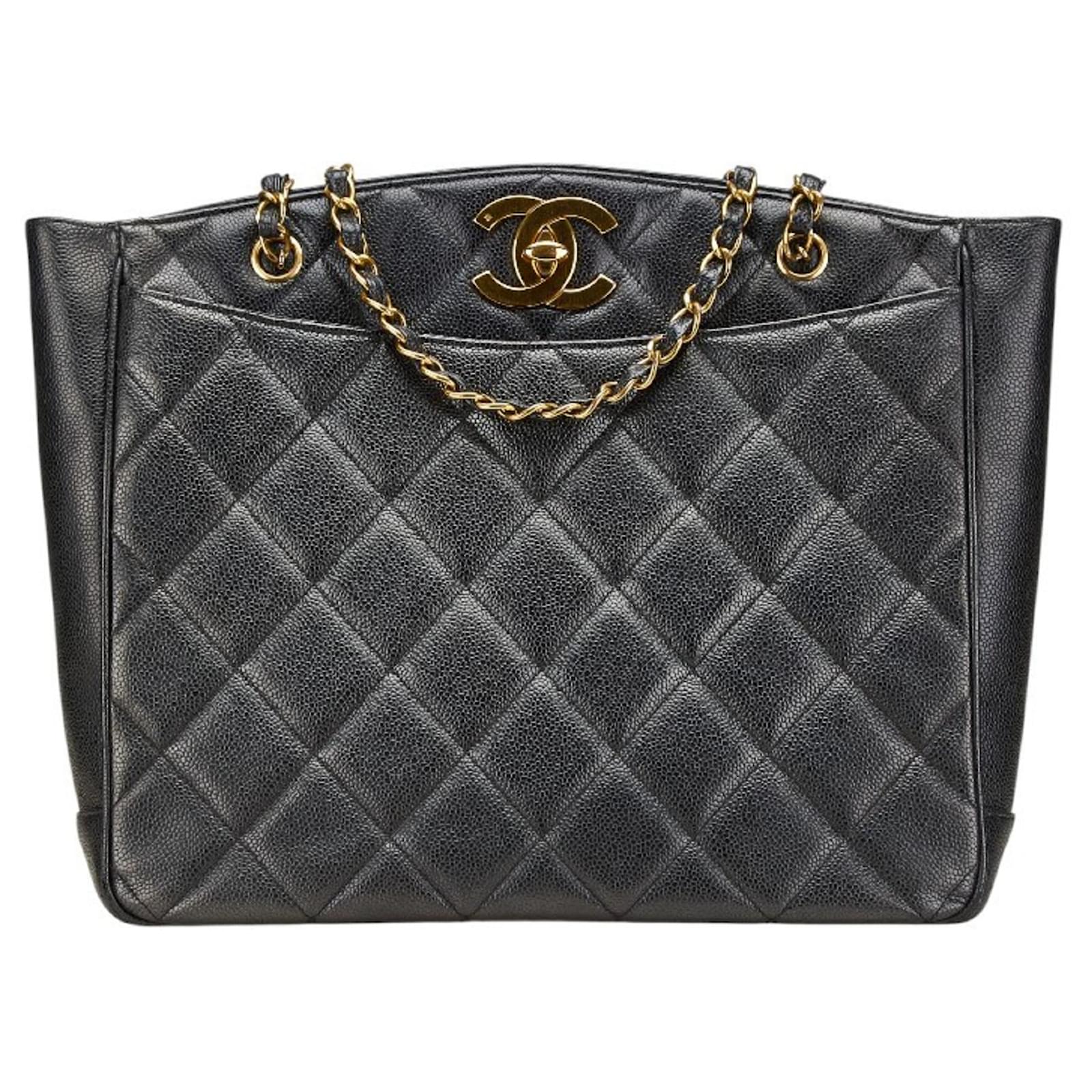 バッグ CHANEL MATELASSE COCO CHAIN TOTE BAG Chanel Matelasse Coco Mark Chain Tote Bag Black ref.2601300 - Joli