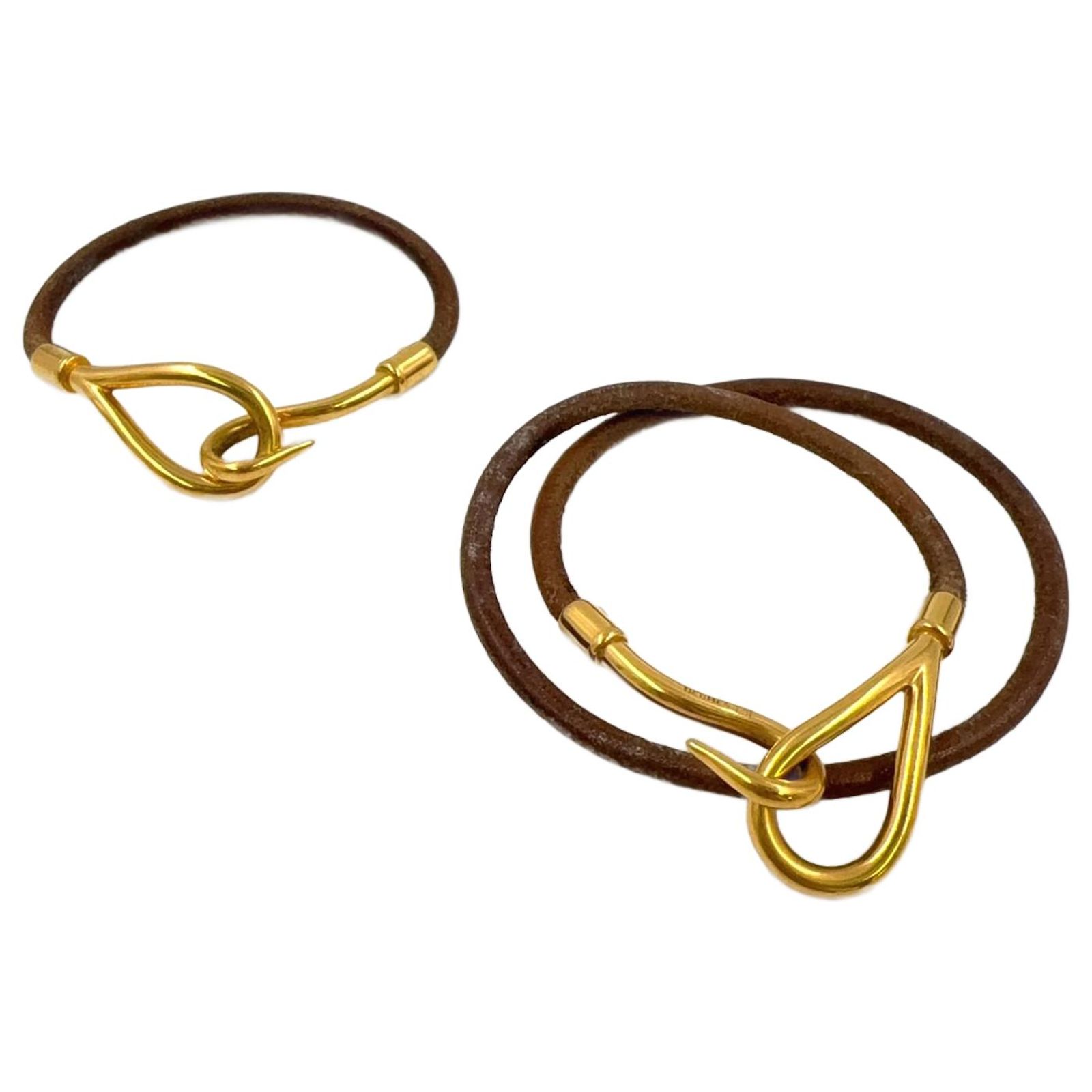 HERMES Leather Choker Blacelet ヘラクリード Hermes Bracelet Choker 
