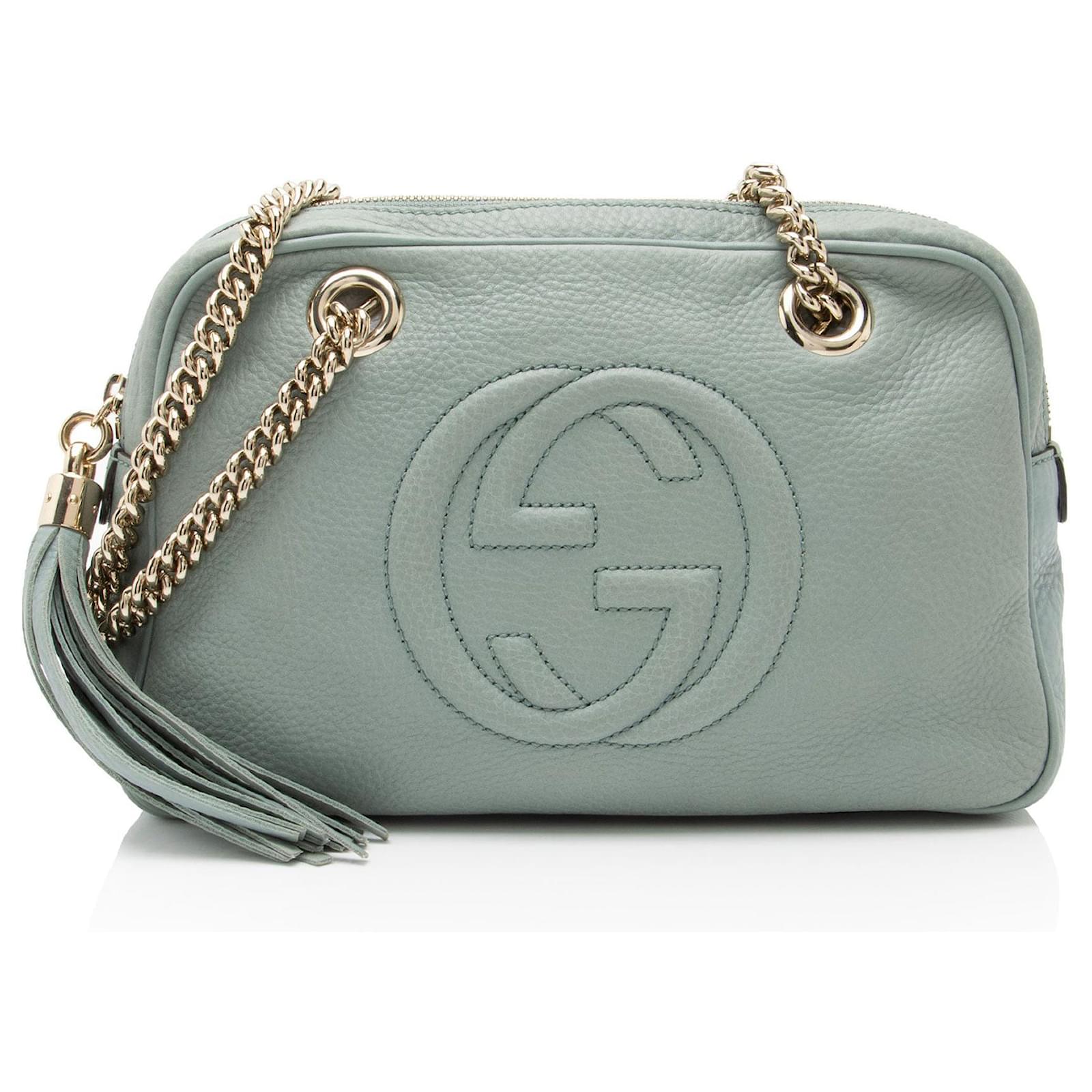 Gucci Leather Soho Chain Small Shoulder Bag Blue ref.2602658
