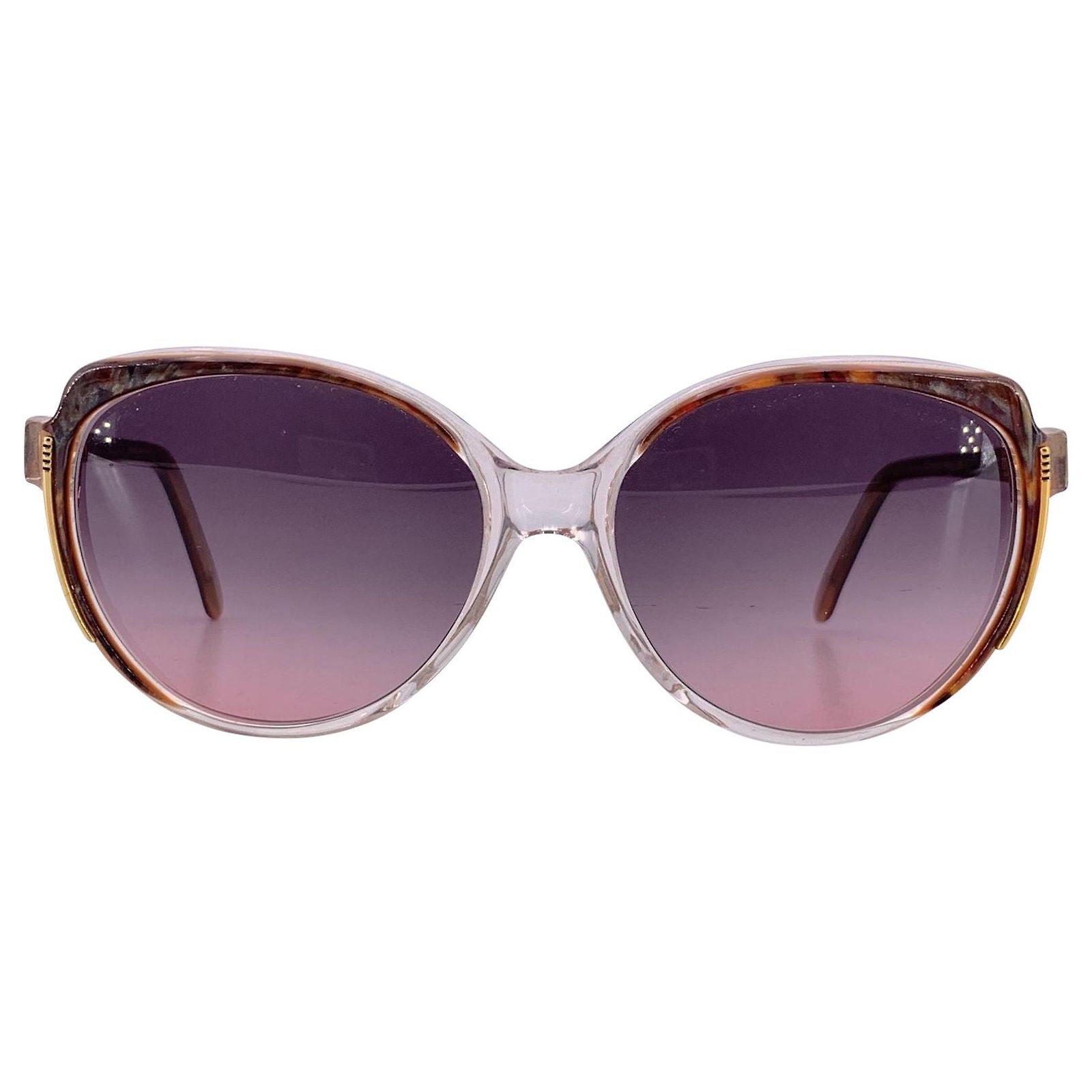 Givenchy Vintage Plastic Sunglasses Vintage Givenchy Oversized Sunglasses brown orange Plastic  main image 3
