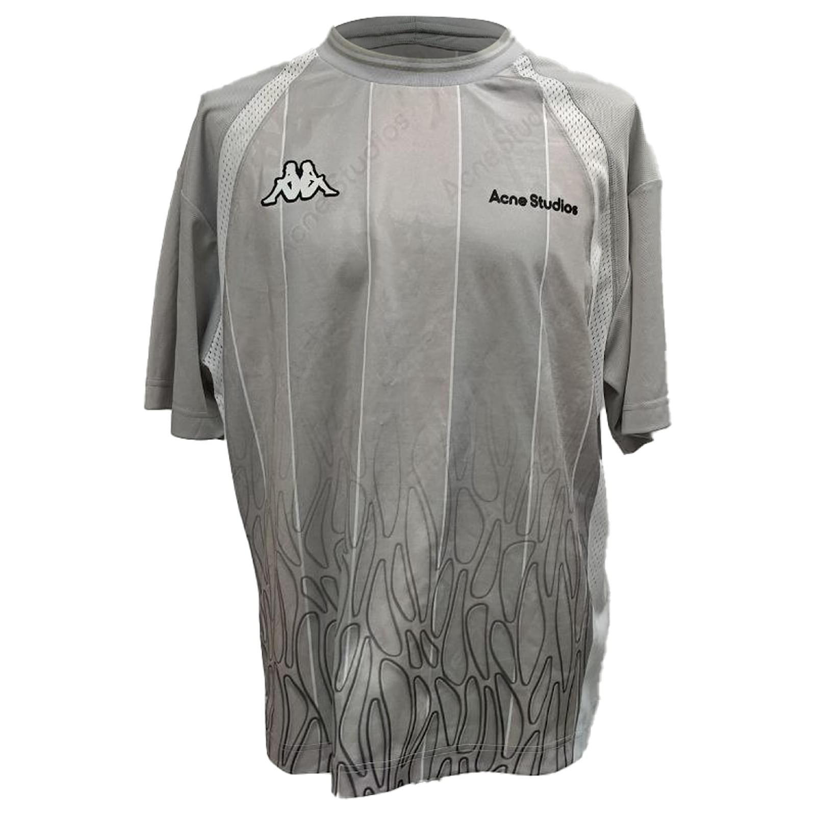 Acne Studios X Kappa Logo T-Shirt in Grey Polyester ref.JC2606678