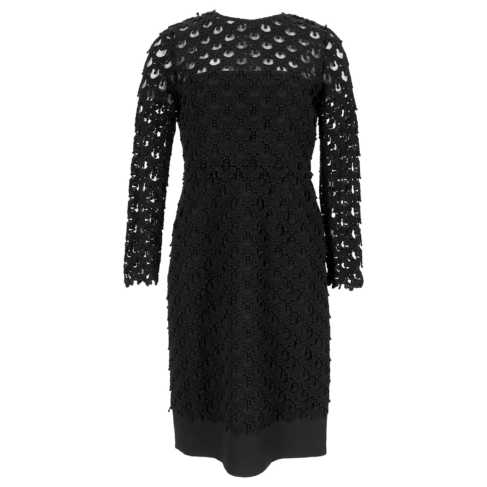 chinese dress ladies Stunning 1990s Valentino Black Silk Chiffon Dress w Sheer Beaded Net B   Shrimpton Couture