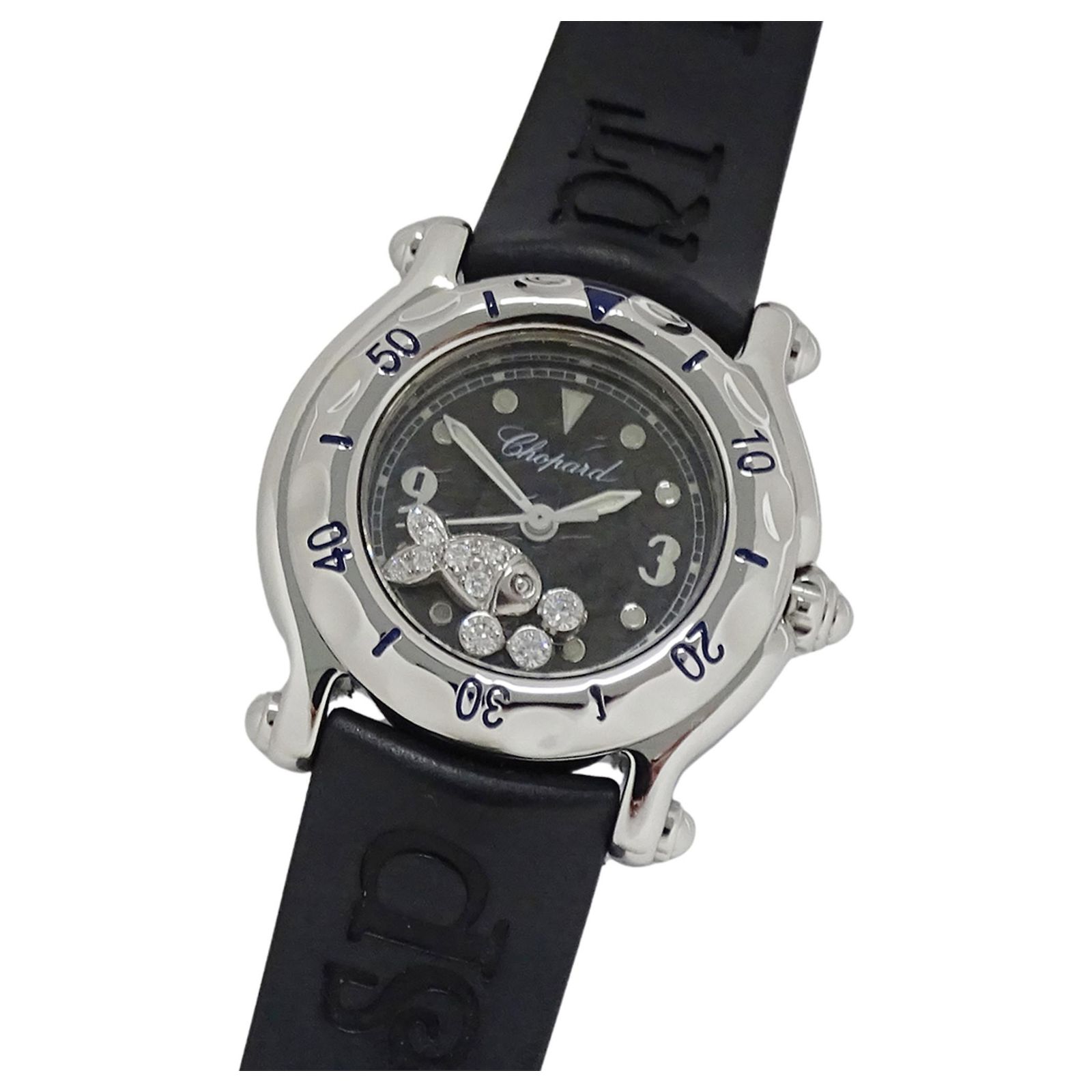 Chopard Fish Dial Chopard Happy Sport Fish Diamond Quartz Watch ref.2611589 - Joli Closet