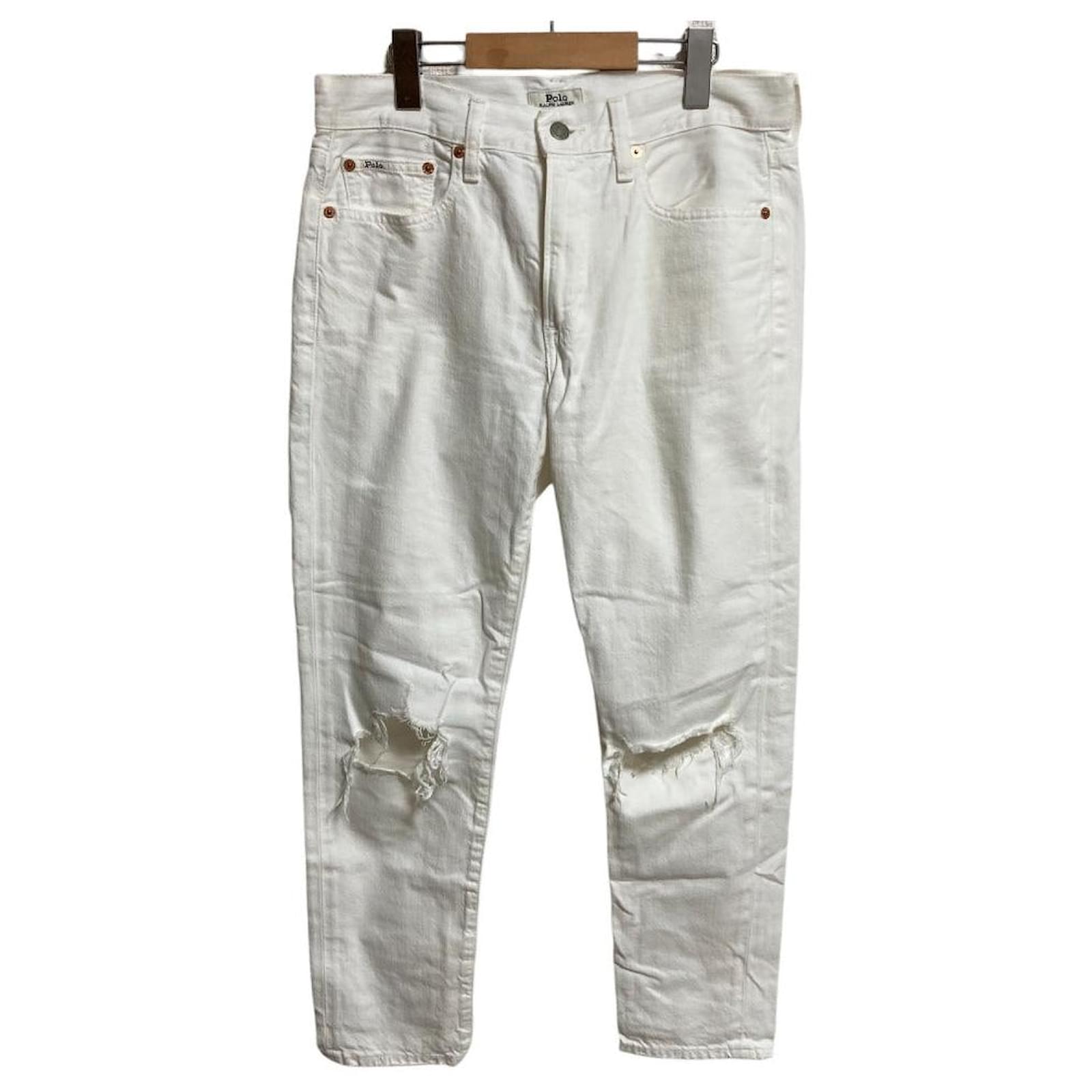 Polo Ralph Lauren THE AVERY BOYFRIEND Denim Pants White ref