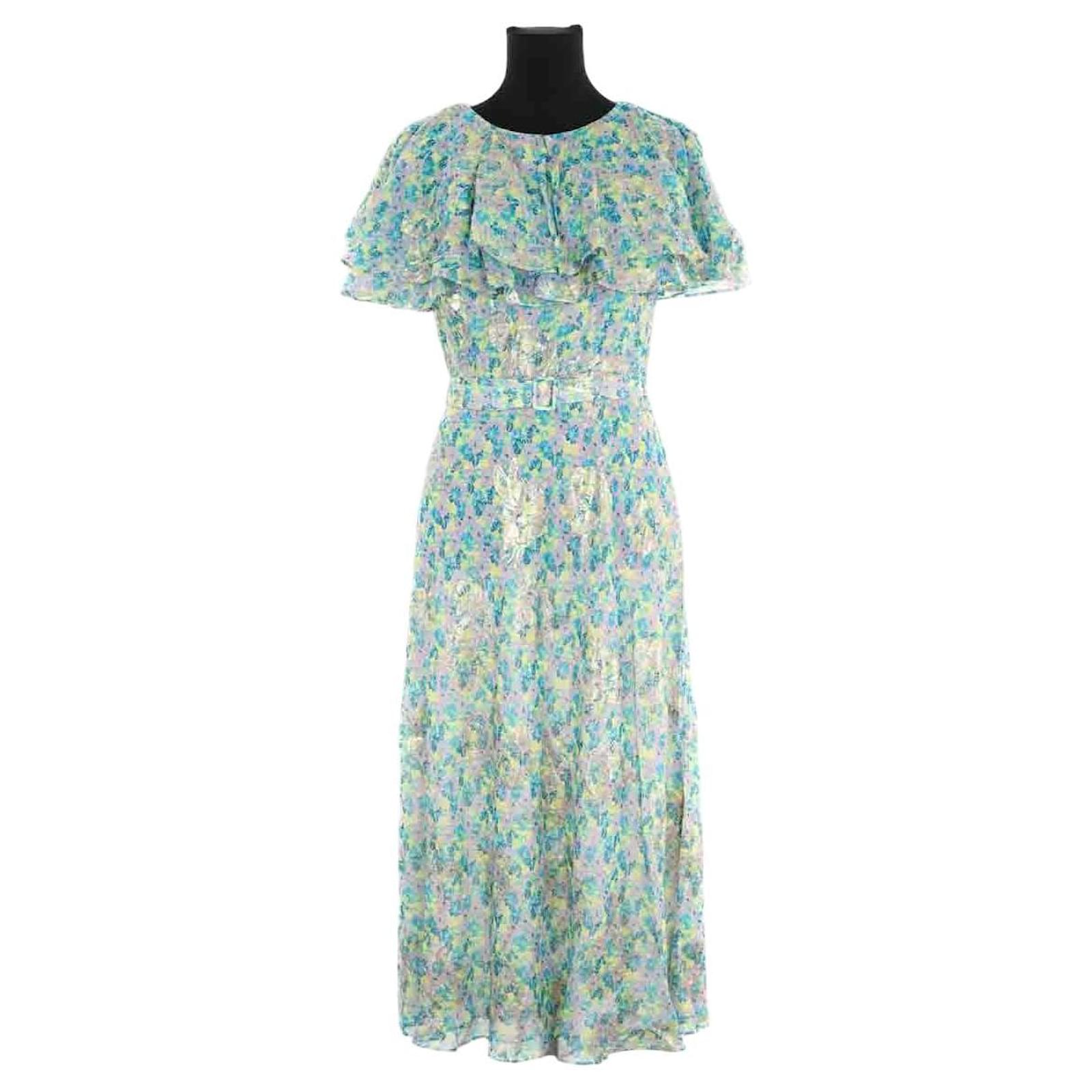Lk Bennett Green silk dress ref.2615236 - Joli Closet