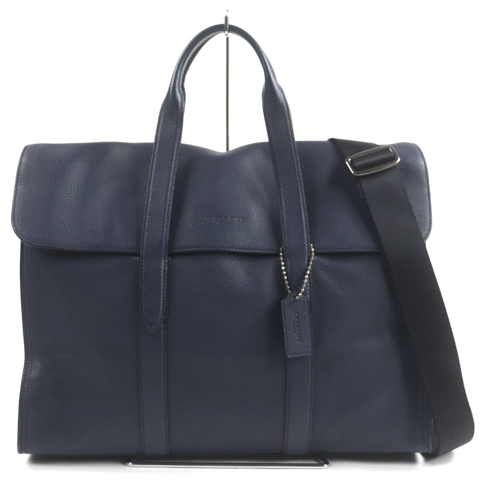 COACH Metropolitan Portfolio Leather Business Bag Navy blue ref 