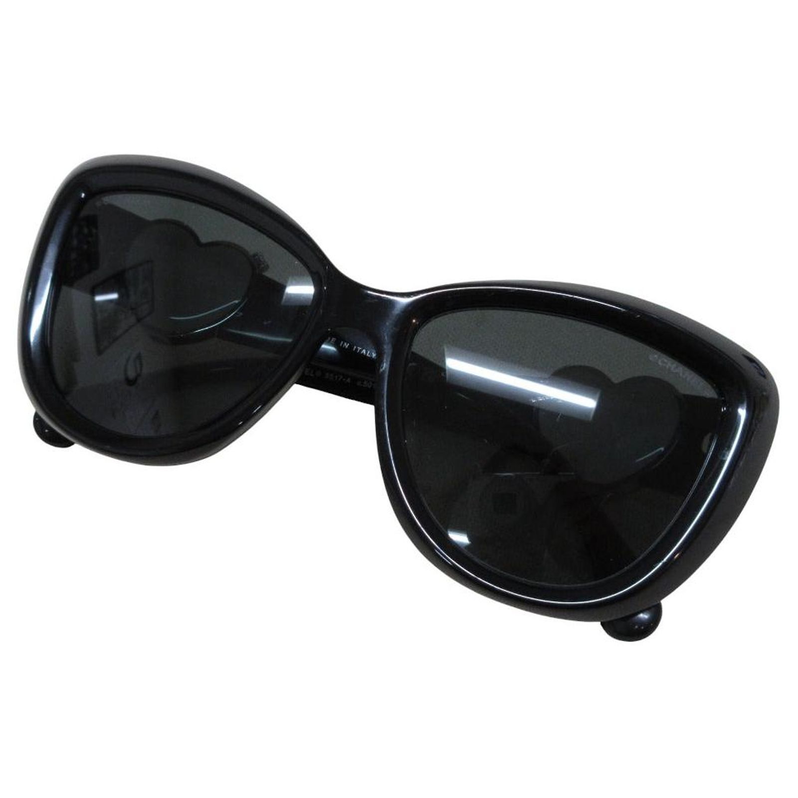 Chanel Heart Shape Coco Mark Sunglasses Chanel Coco Mark Heart Sunglasses Black Plastic ref.2433628  main image 4