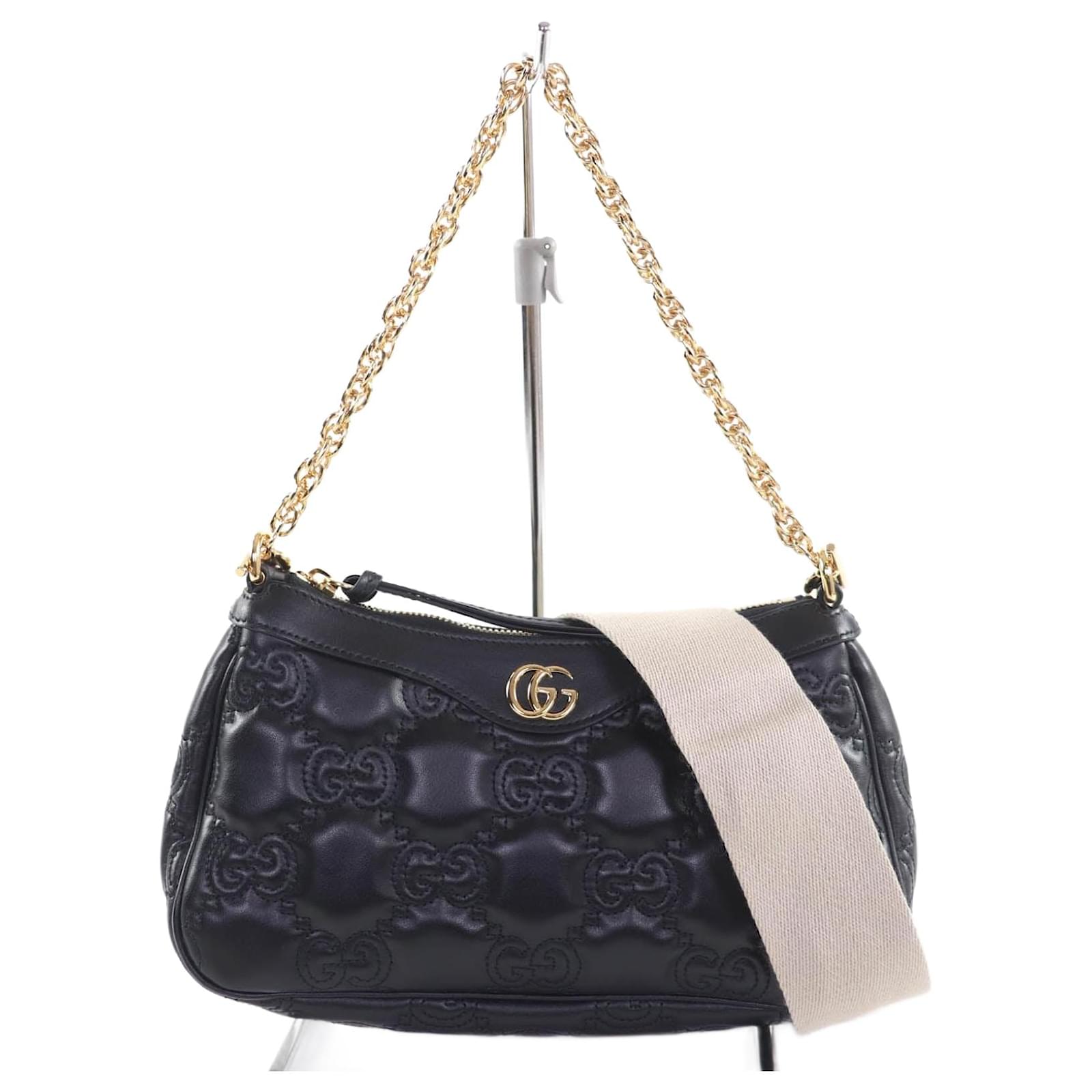 Gucci GG Matelasse 2way Leather Handbag Black ref.2622313 - Joli