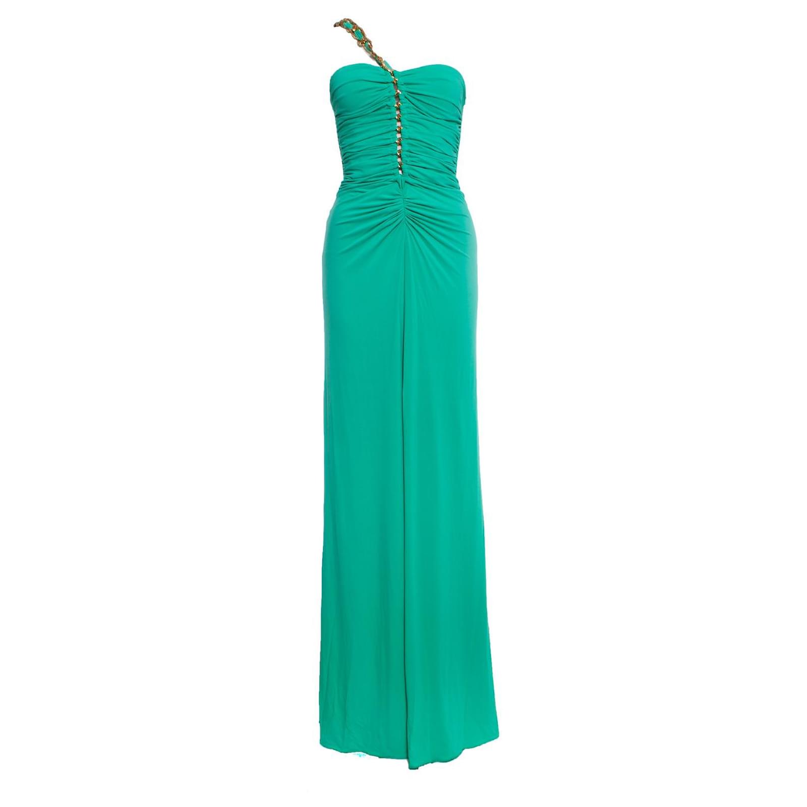 Blumarine Maxi dress in turquoise Green Viscose Cellulose fibre ref.2622724  - Joli Closet