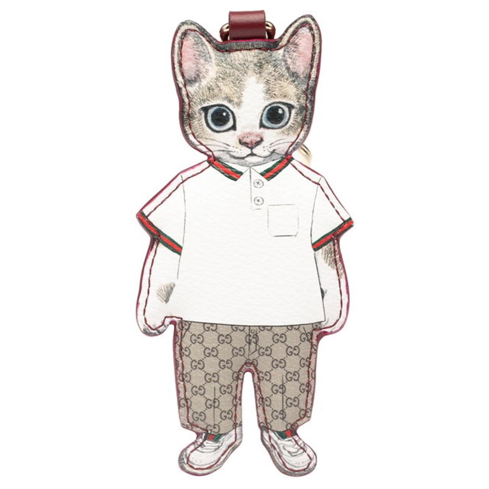Gucci x Yuko Higuchi Boris the Cat Keyring White Multiple colors