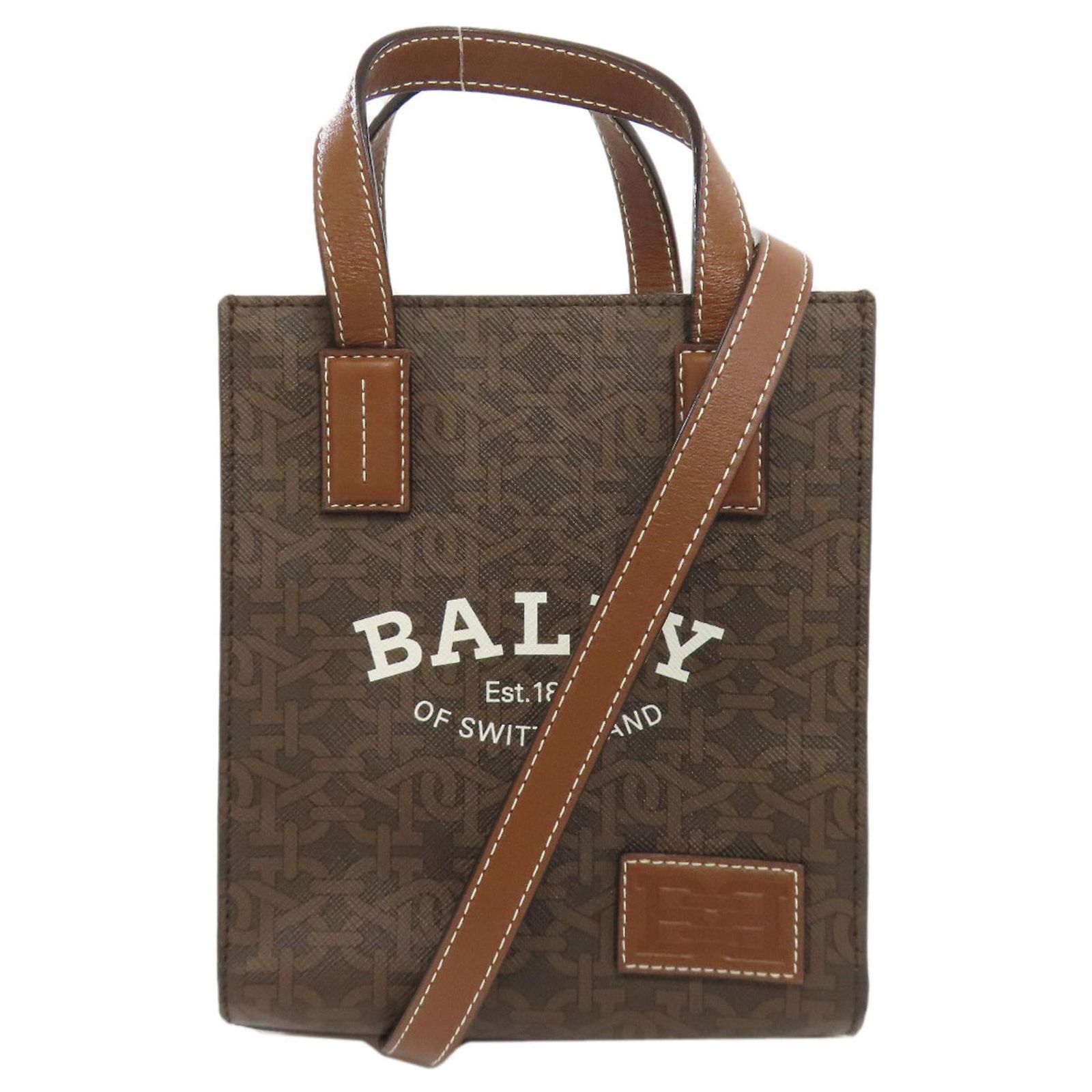 Bally Brown PVC 2-Way Tote Bag Plastic ref.2626439 - Joli Closet