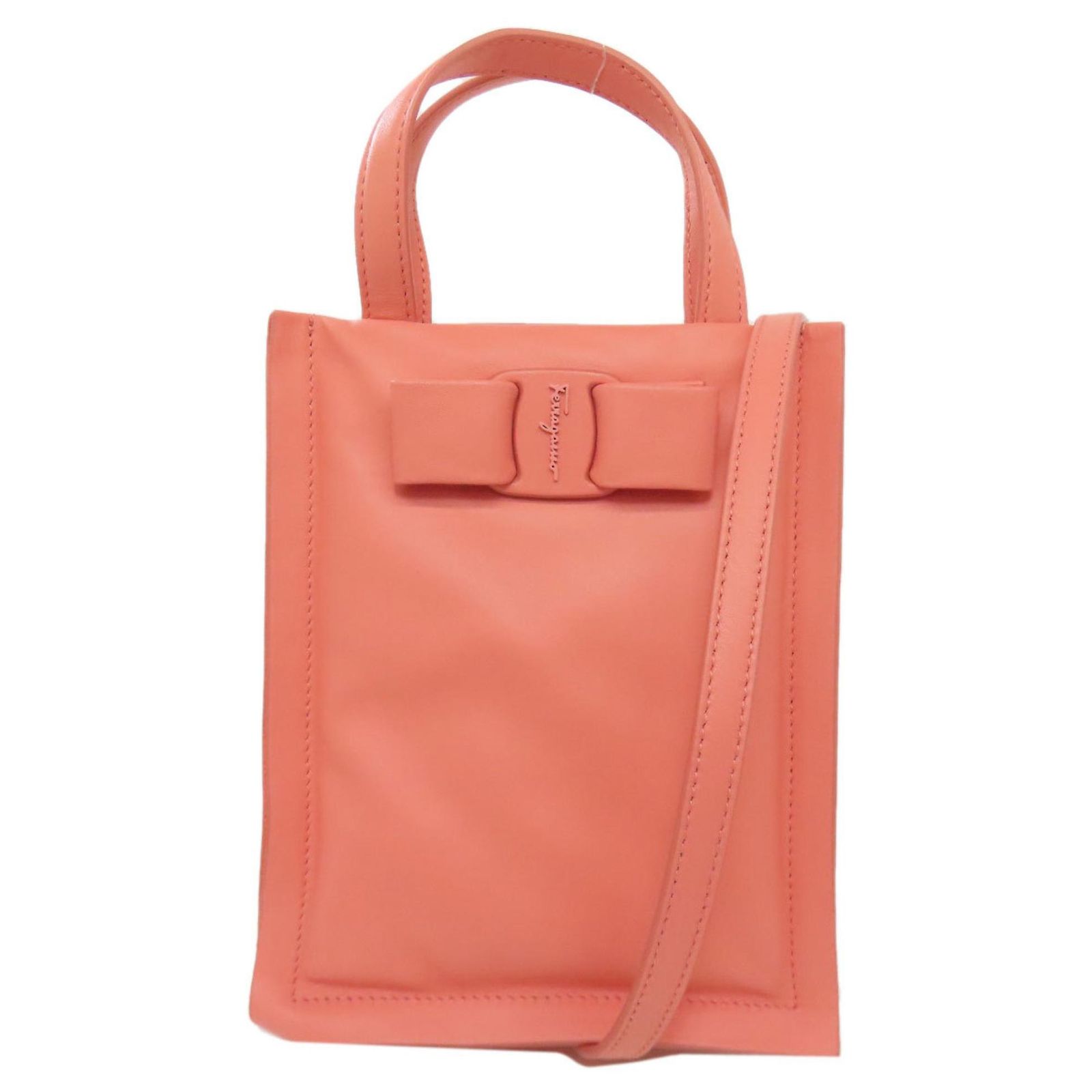 Salvatore Ferragamo VIVA MINI Vara Ribbon 2-Way Handbag (Sold 