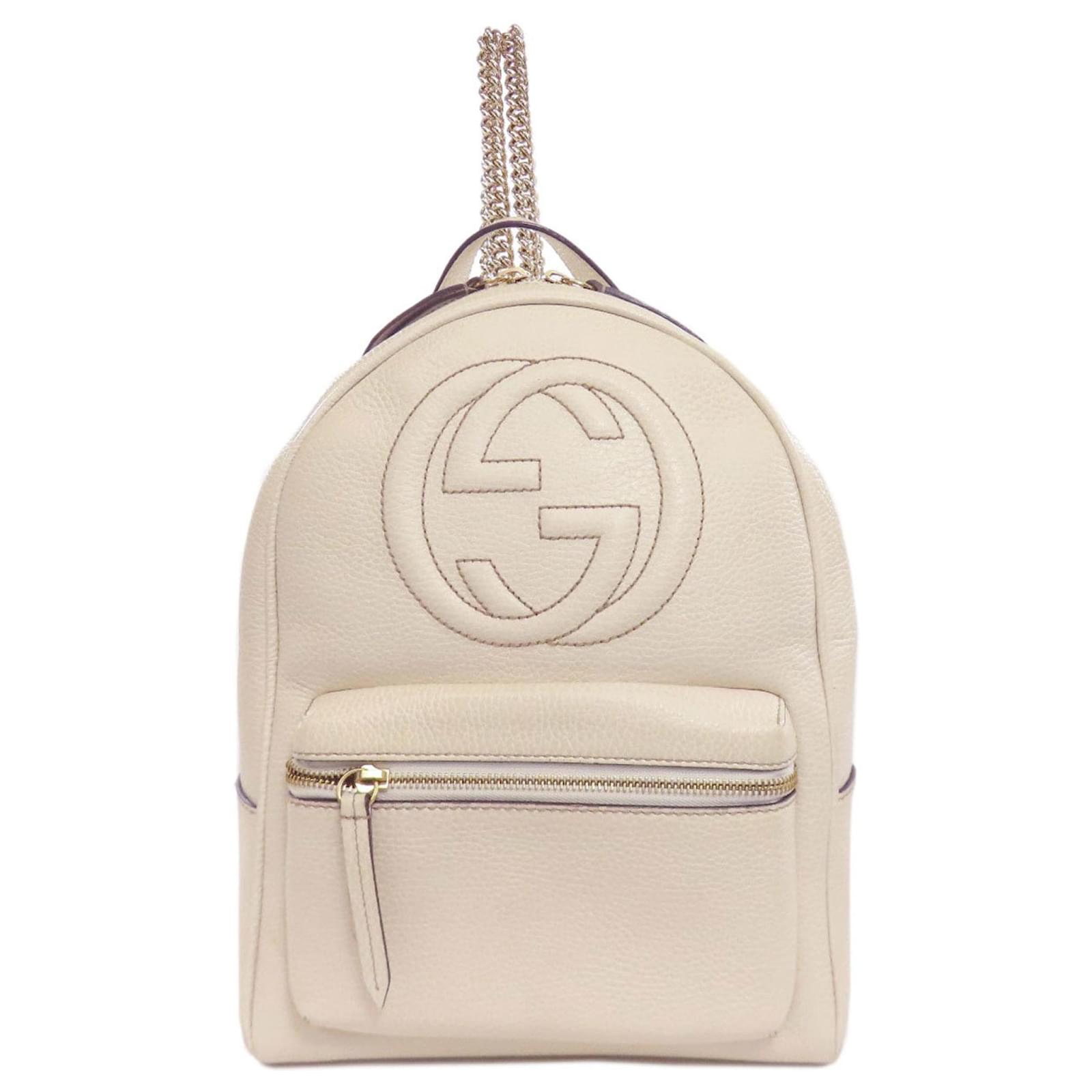 Gucci Soho Leather Backpack for Women White ref.2626996 - Joli Closet