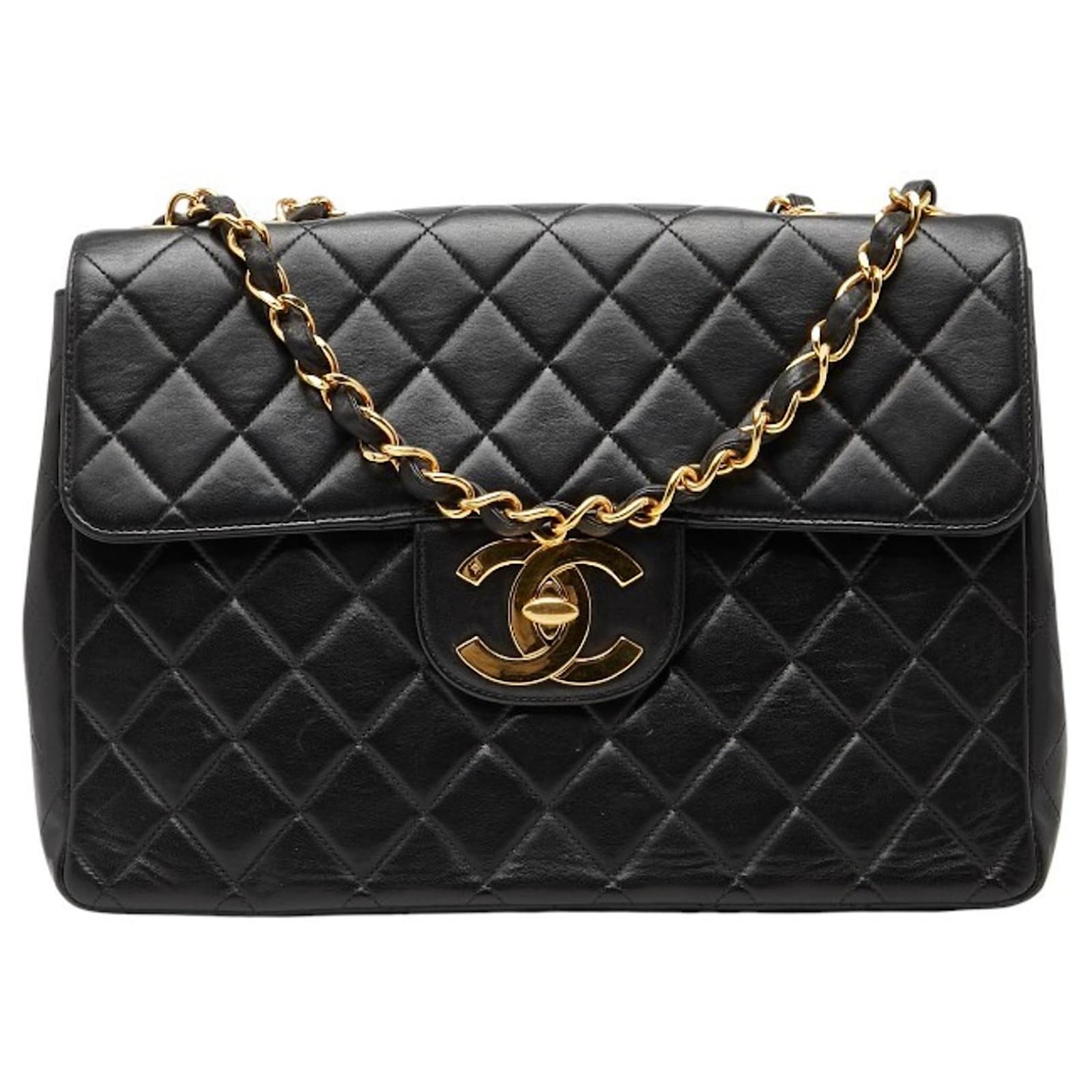 【超希少】CHANEL DECA MATRASSE 30 Lamskin BLK CHANEL Deca Matelasse 30 Coco Mark Chain Shoulder Bag Black