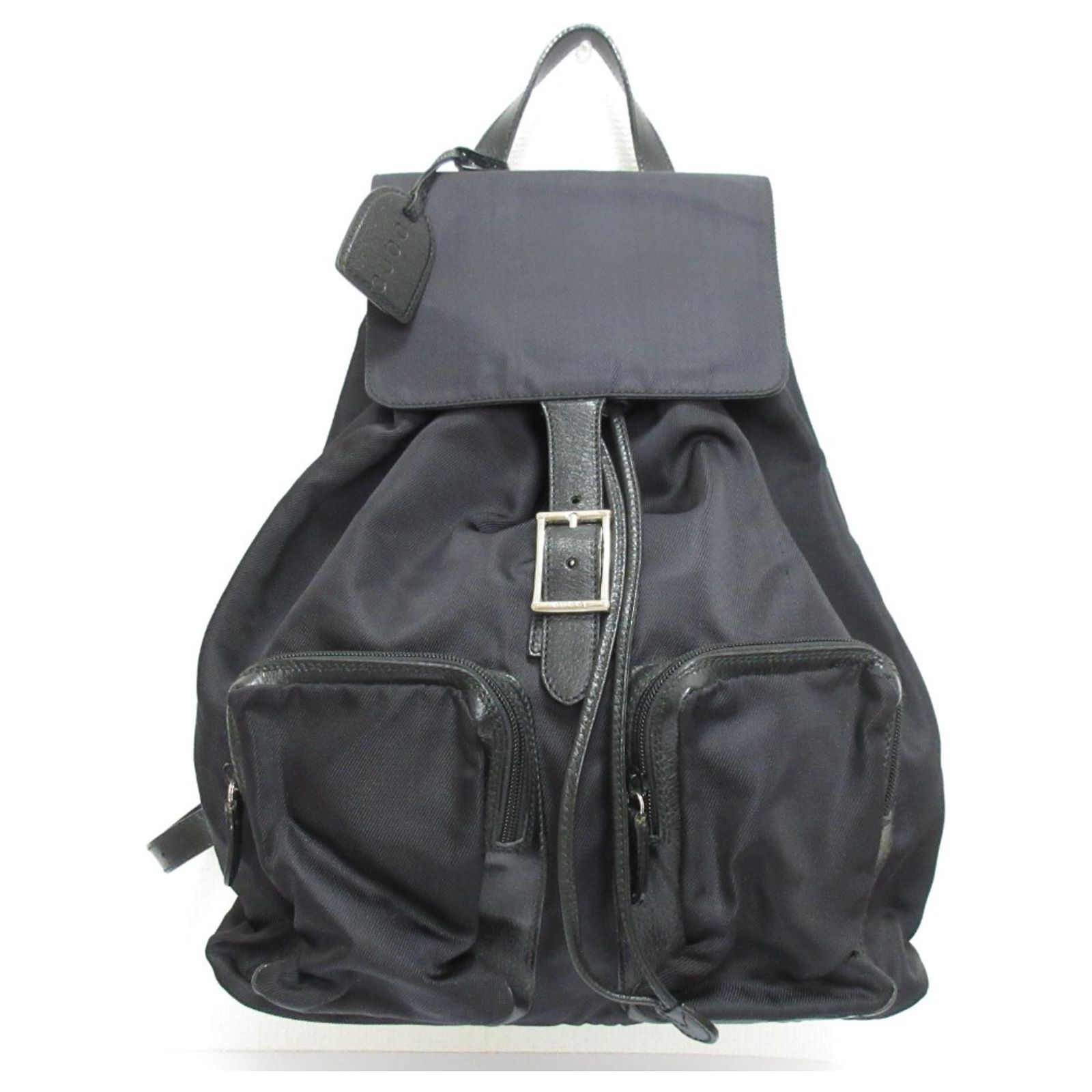 Gucci Sherry Line Backpack Nylon Black Gucci Vintage Black Nylon , Small Eden Day Back Pack Black  main image 2