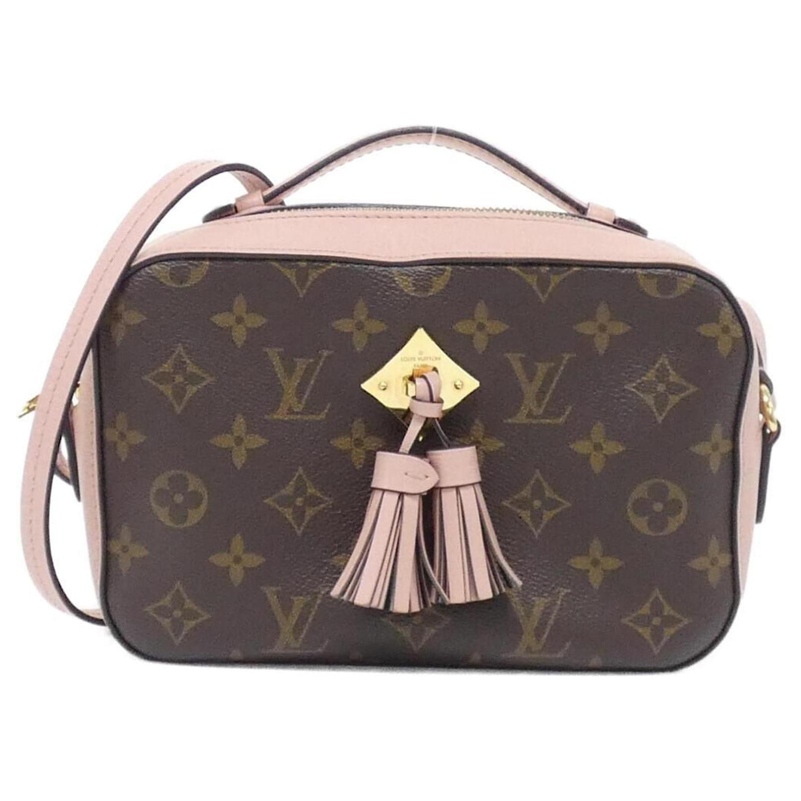 Louis Vuitton Monogram Saintonge Shoulder Bag Brown Pink Leather