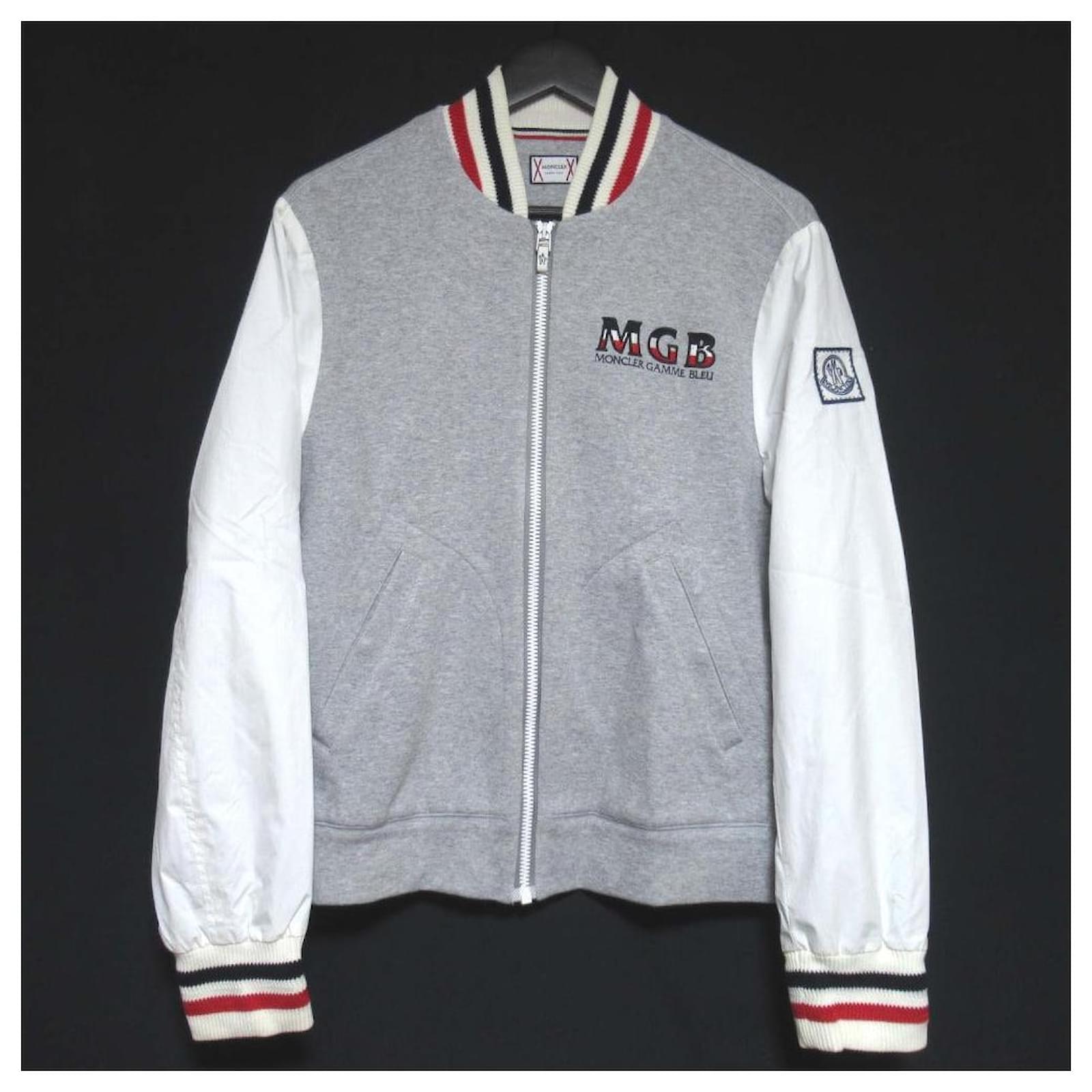 ジャケット・アウター MONCLER GAMME BLEU MAGLIA CARDIGAN Moncler Gamme Bleu MAGLIA CARDIGAN Sweat Nylon Jacket Brown White