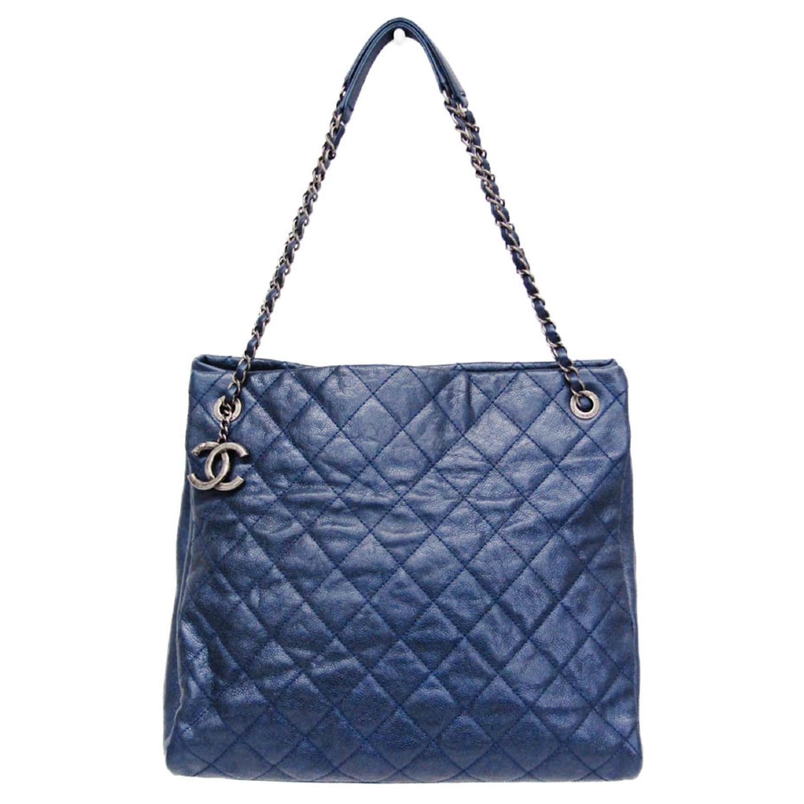 Chanel Matelasse Chain Shoulder Tote Blue ref.JC2640263 (Sold