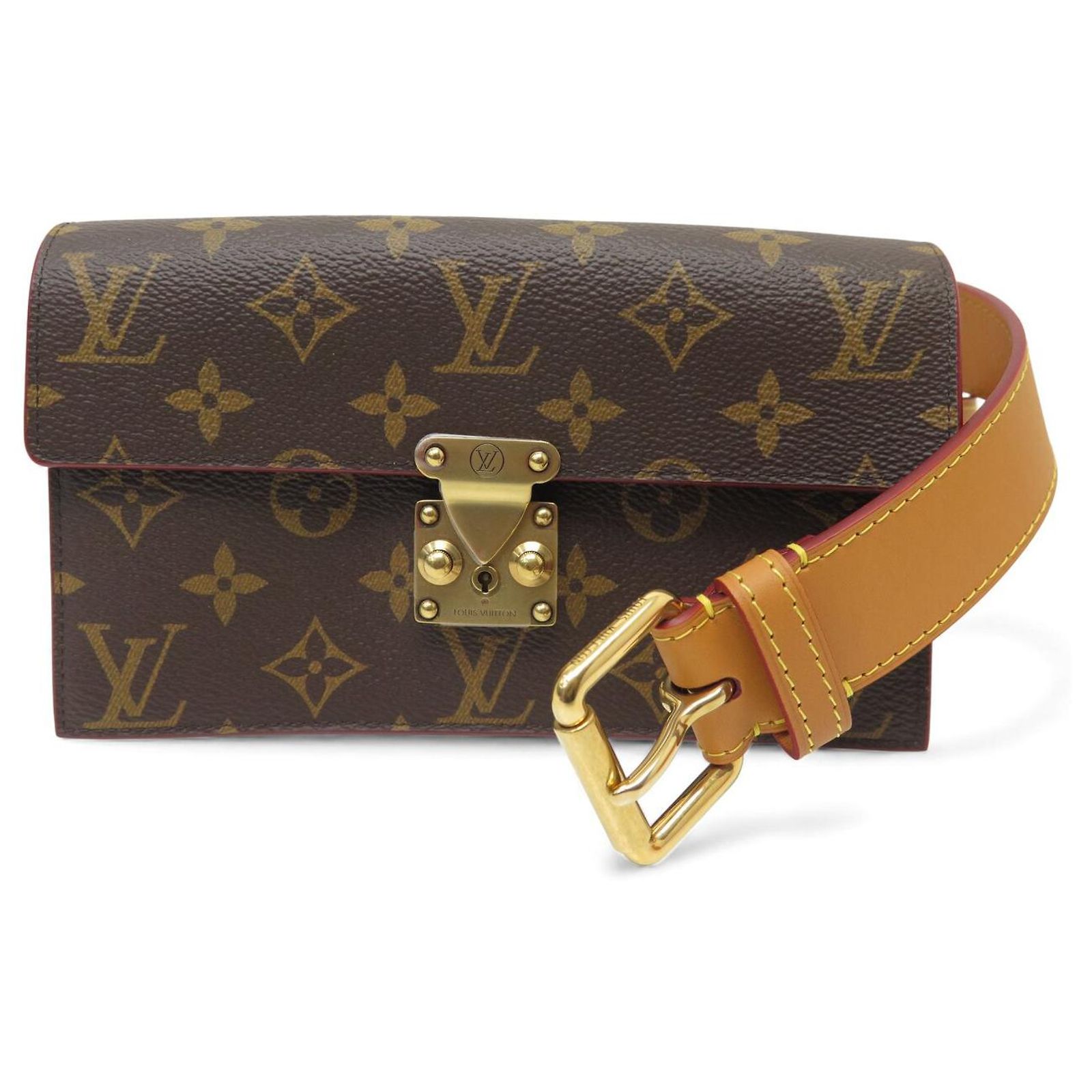 NEW LOUIS VUITTON SLOCK PM MONOGRAM BELT HAND BAG PURSE M44667 T85