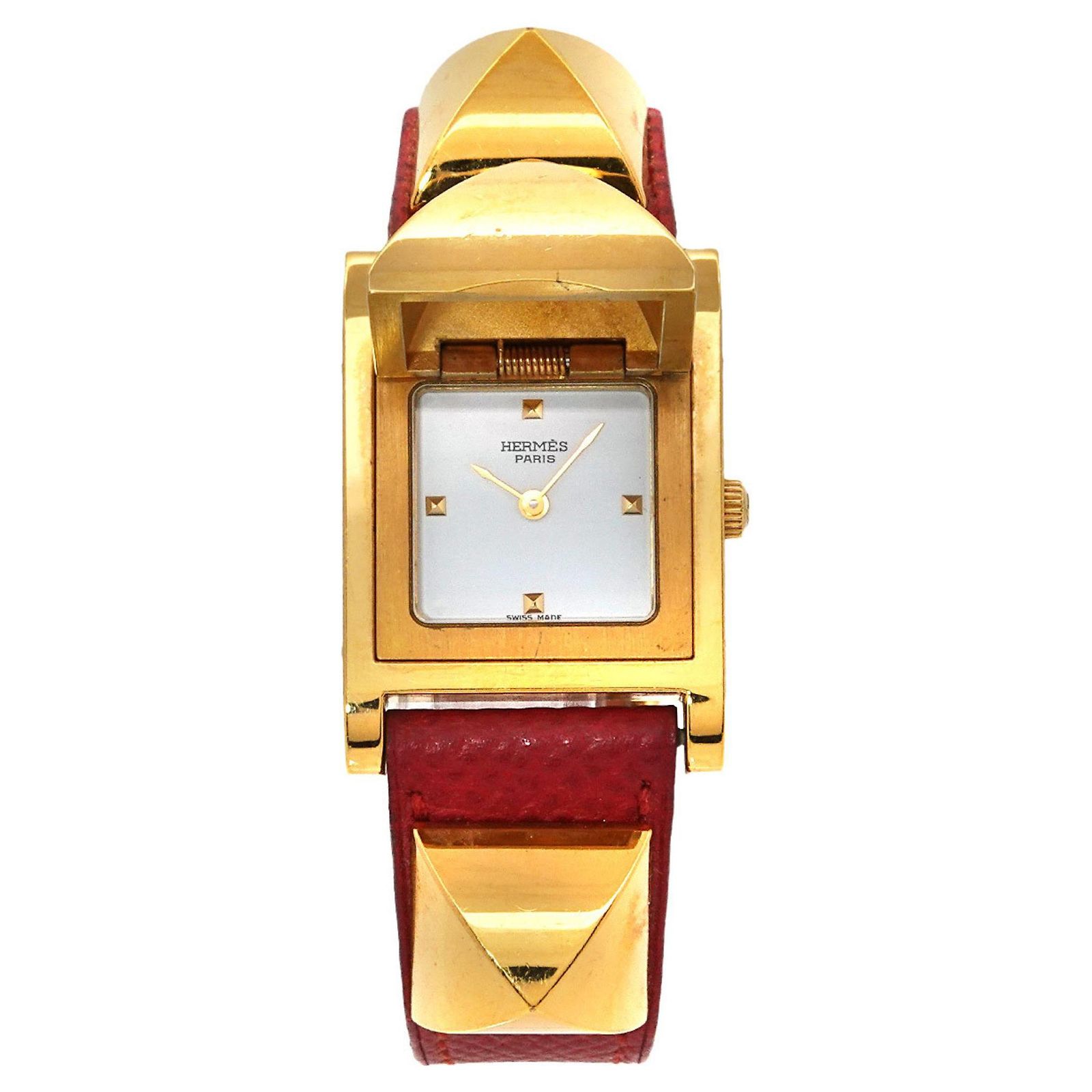 Pyramide Watch Hermès Medor Women's Pyramid Gold Stud Watch ref.2641442 - Joli Closet
