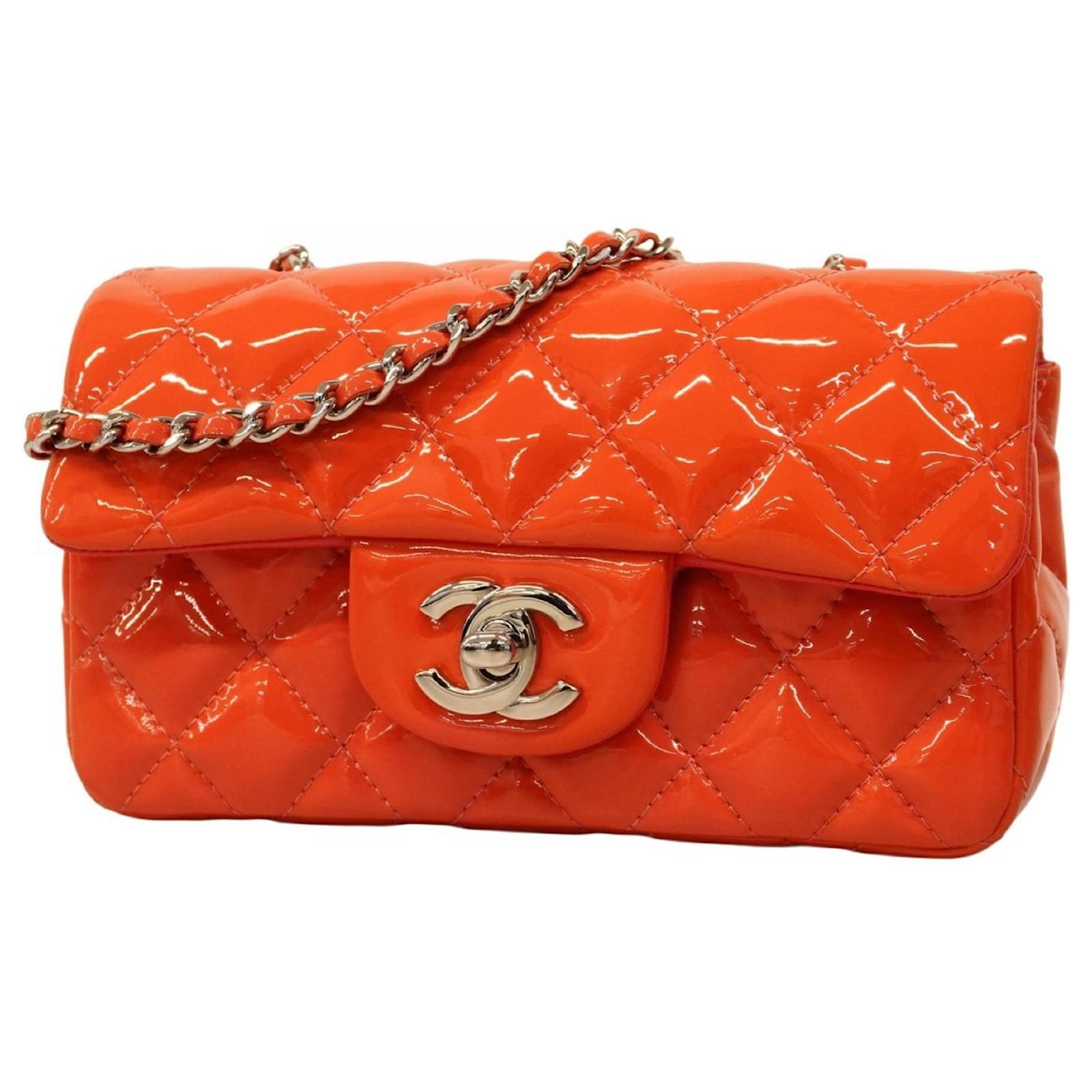 Chanel Matelasse Chain Shoulder Bag Pink Patent leather ref