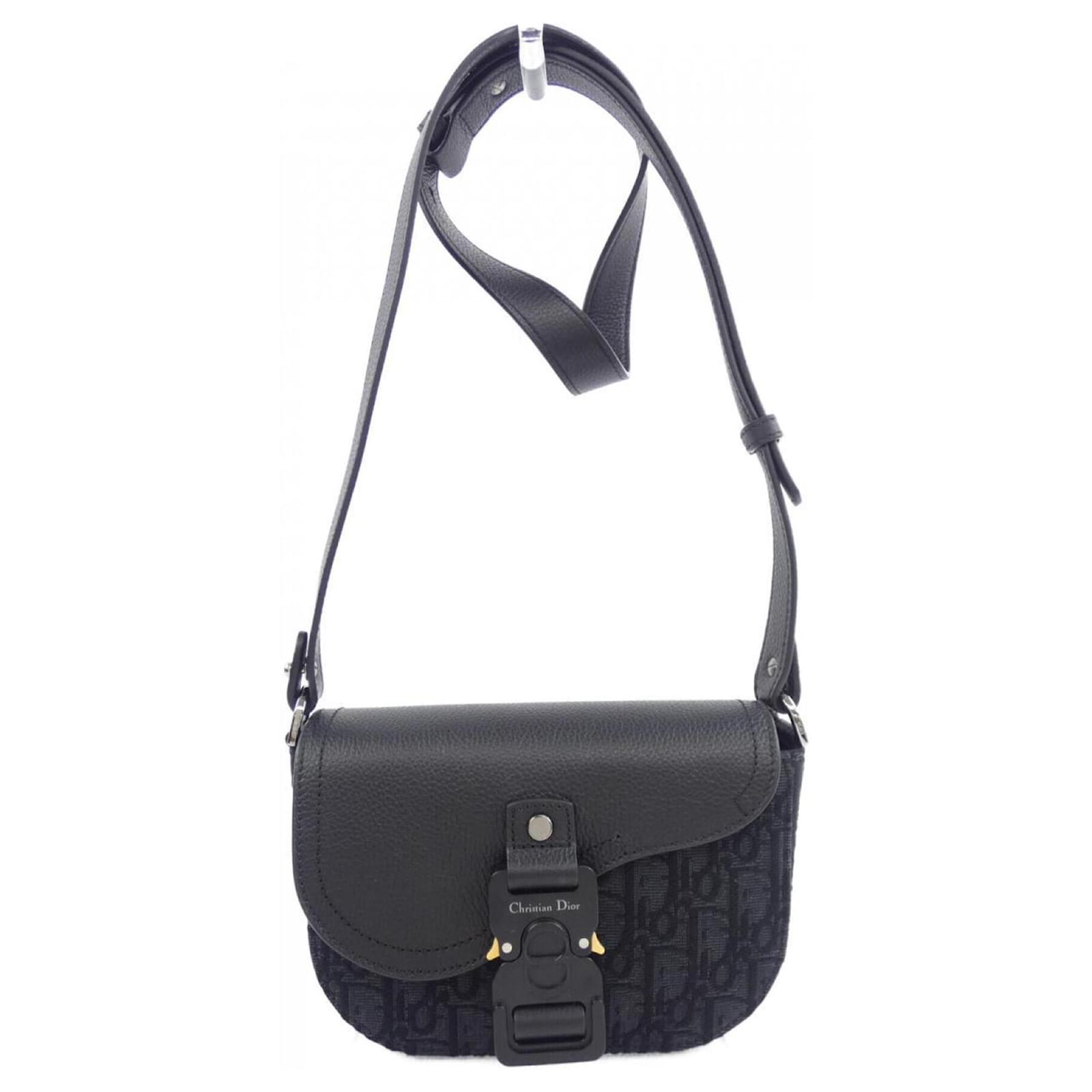 Christian Dior メッセンジャーバッグ Christian Dior Oblique Jacquard Grained Calfskin Mini Saddle